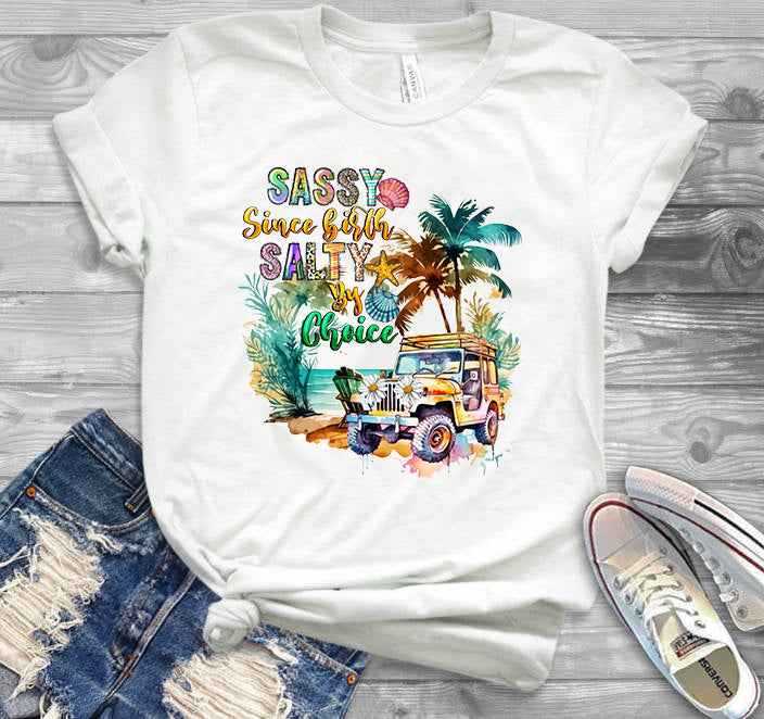 Jp Sassy by Birth Salty By Choice Classic Unisex T-Shirt Gildan 5000 (Made In US) NLSI0606PT12