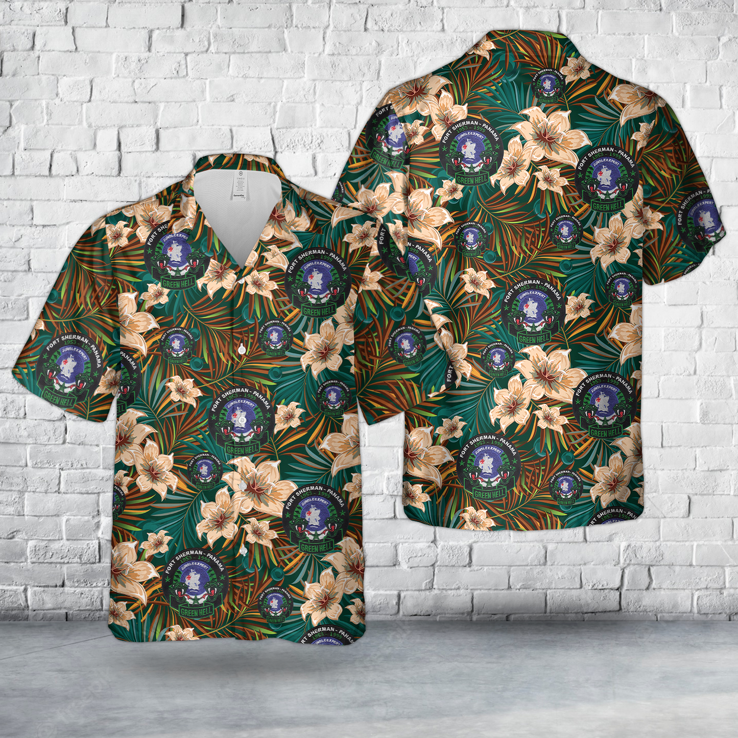 Jungle Expert School - Fort Sherman, Panama - Green Hell Hawaiian Shirt