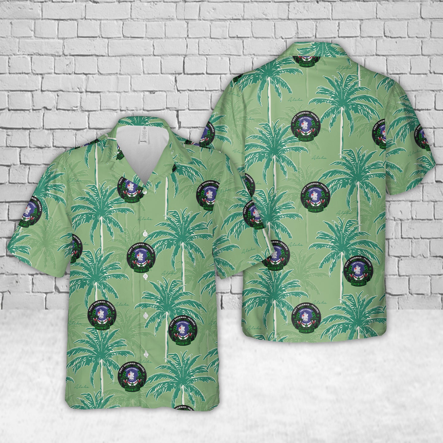 Jungle Expert School Fort Sherman, Panama Green Hell Hawaiian Shirt