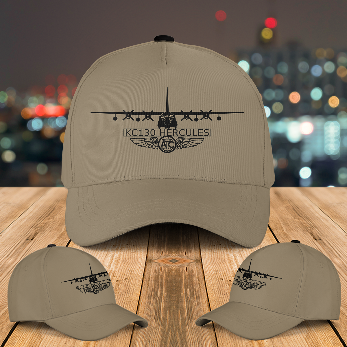 KC-130 Hercules Tanker with Aircrew Wings Baseball Cap