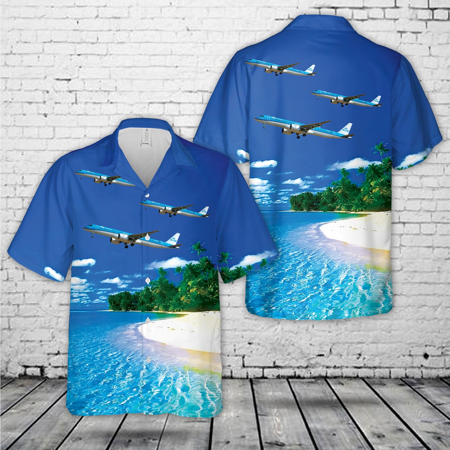 KLM Cityhopper Embraer E195-E2 (ERJ 190-400 STD) Hawaiian Shirt