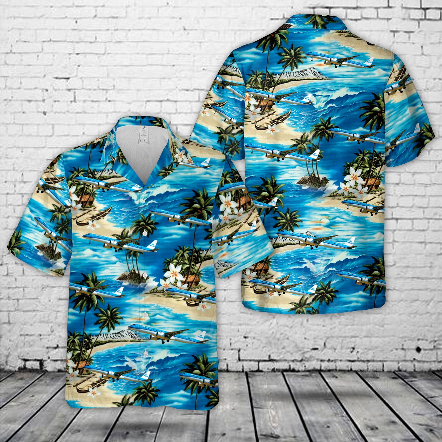 KLM Cityhopper Embraer E195-E2 (ERJ 190-400 STD) Hawaiian Shirt