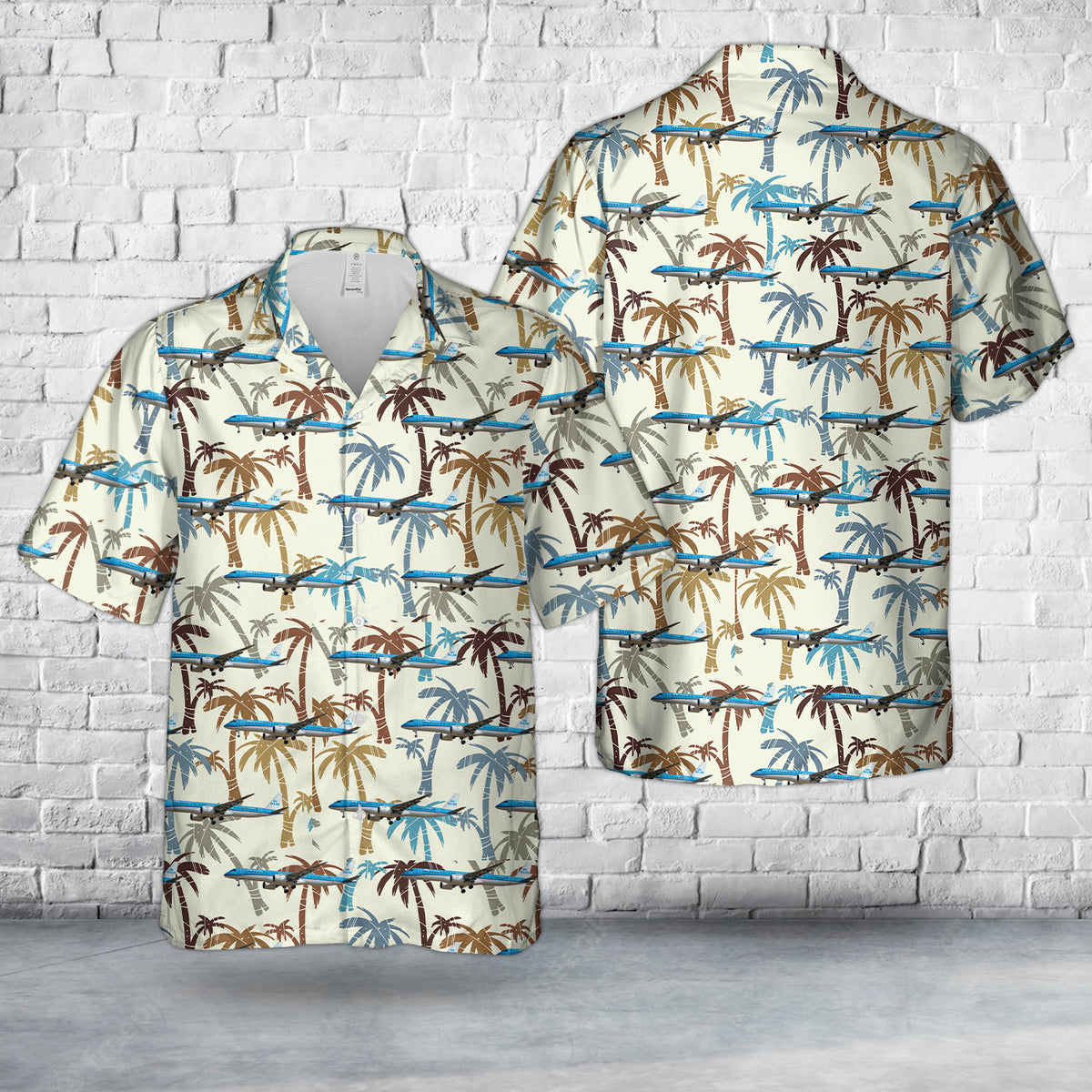 KLM Cityhopper Embraer E195-E2 (ERJ 190-400 STD) Hawaiian Shirt 2