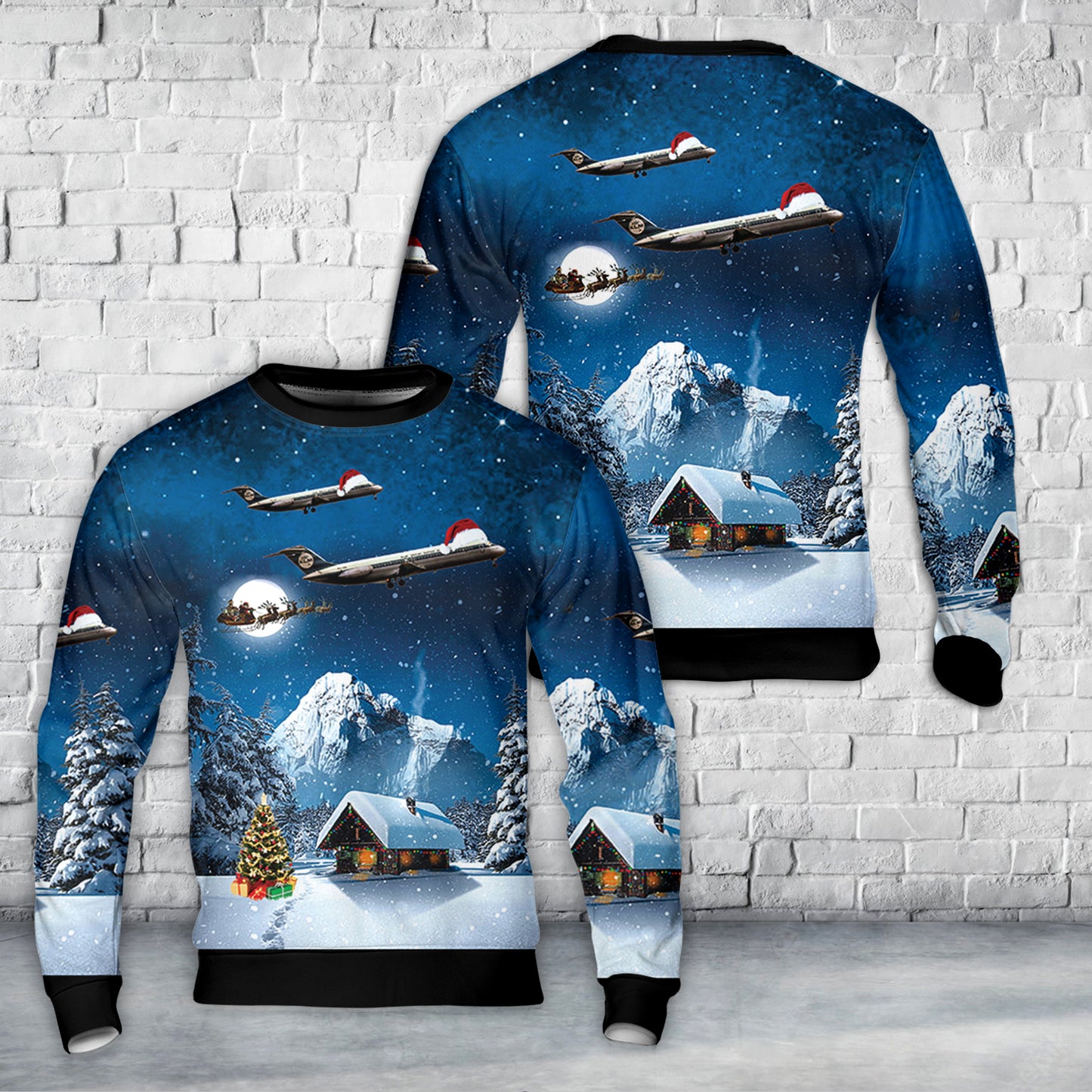 KLM Royal Dutch Airlines Douglas DC-9-32 Christmas Sweater