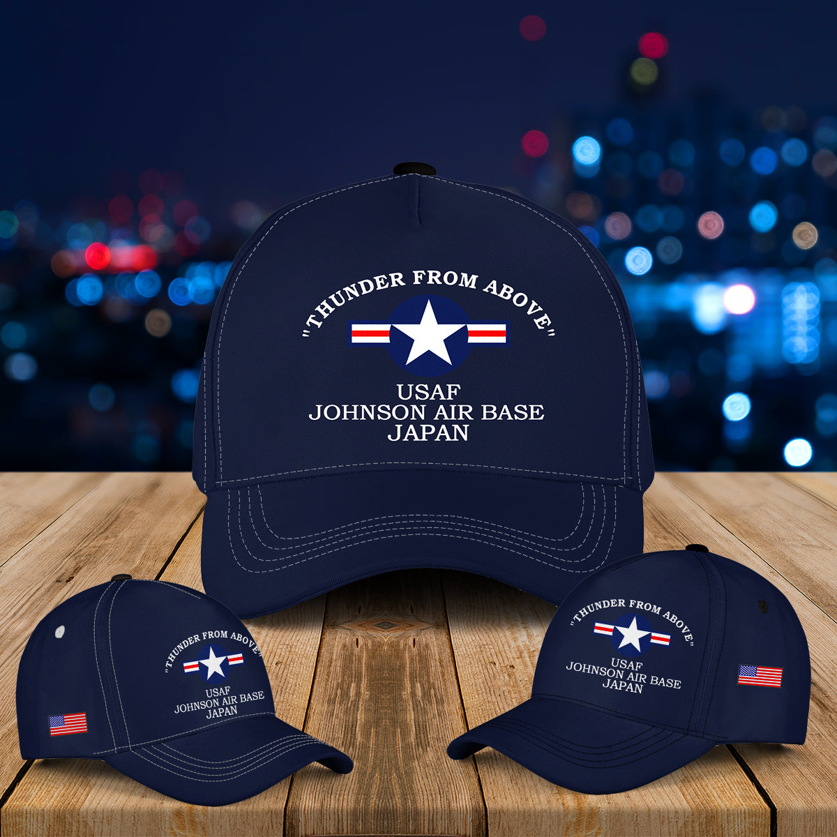 KUME Air Station Okinawa-Japan USAF "Thunder From Above" Baseball Cap