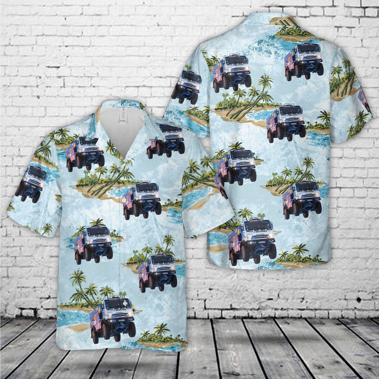 Kamaz Dakar Race Truck Hawaiian Shirt