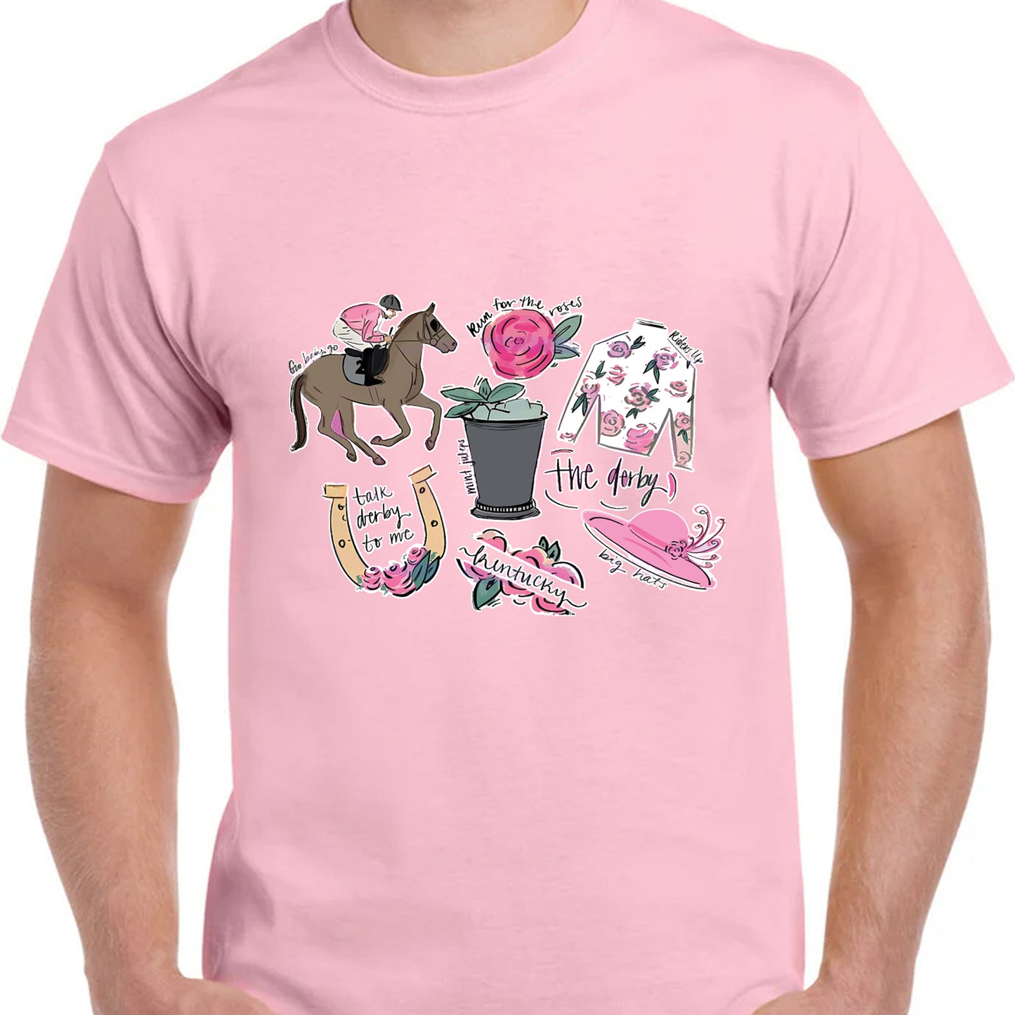 Kentucky Derby Derby Vibes Go Baby Go Horse Racing Classic Unisex T-Shirt Gildan 5000 (Made In US) DLMP2204PT06