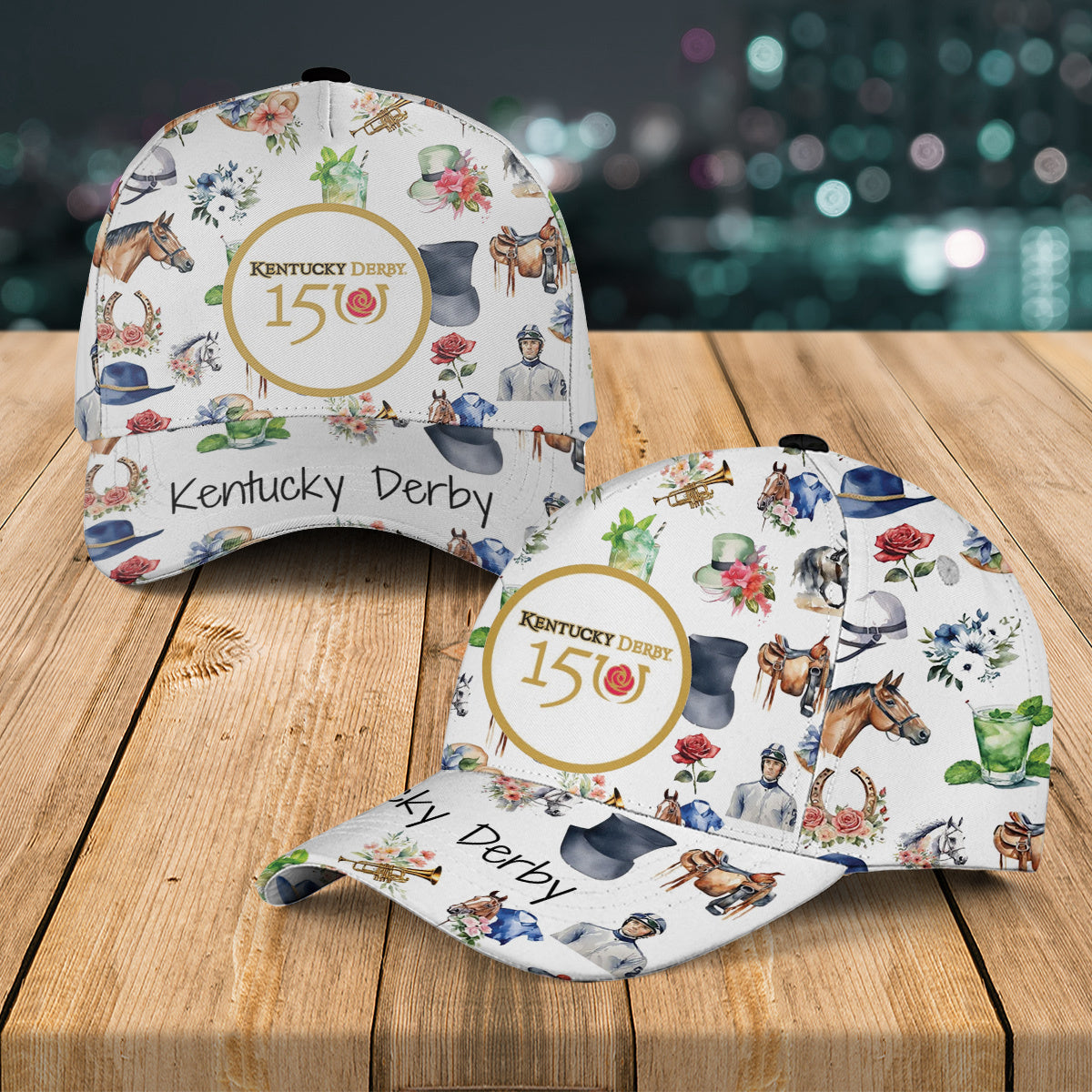 Kentucky Derby Horse Racing Baseball Cap