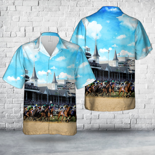 Kentucky Derby Horse Racing Hawaiian Shirt