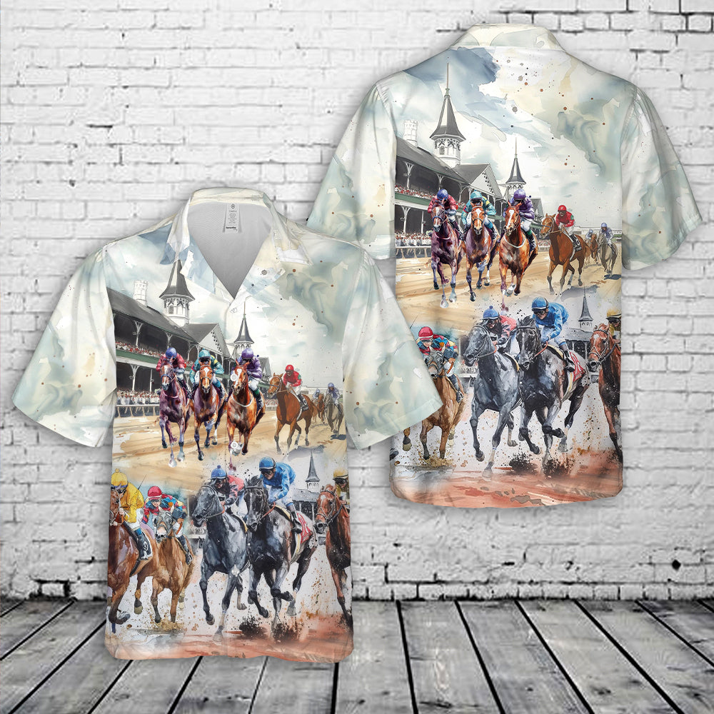 Kentucky Derby Horse Racing Hawaiian Shirt