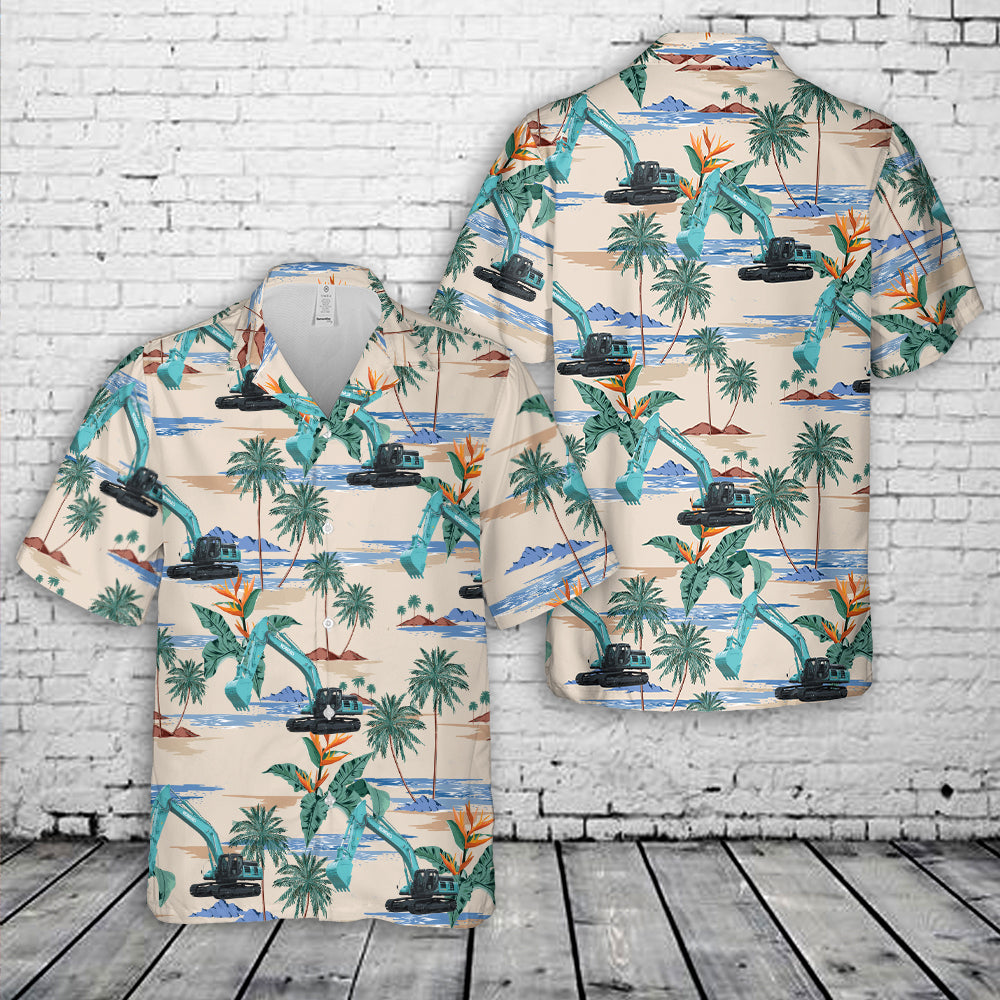 Kobelco SK500XDLC 53 Tonne Large Excavator Heavy-duty Hawaiian Shirt