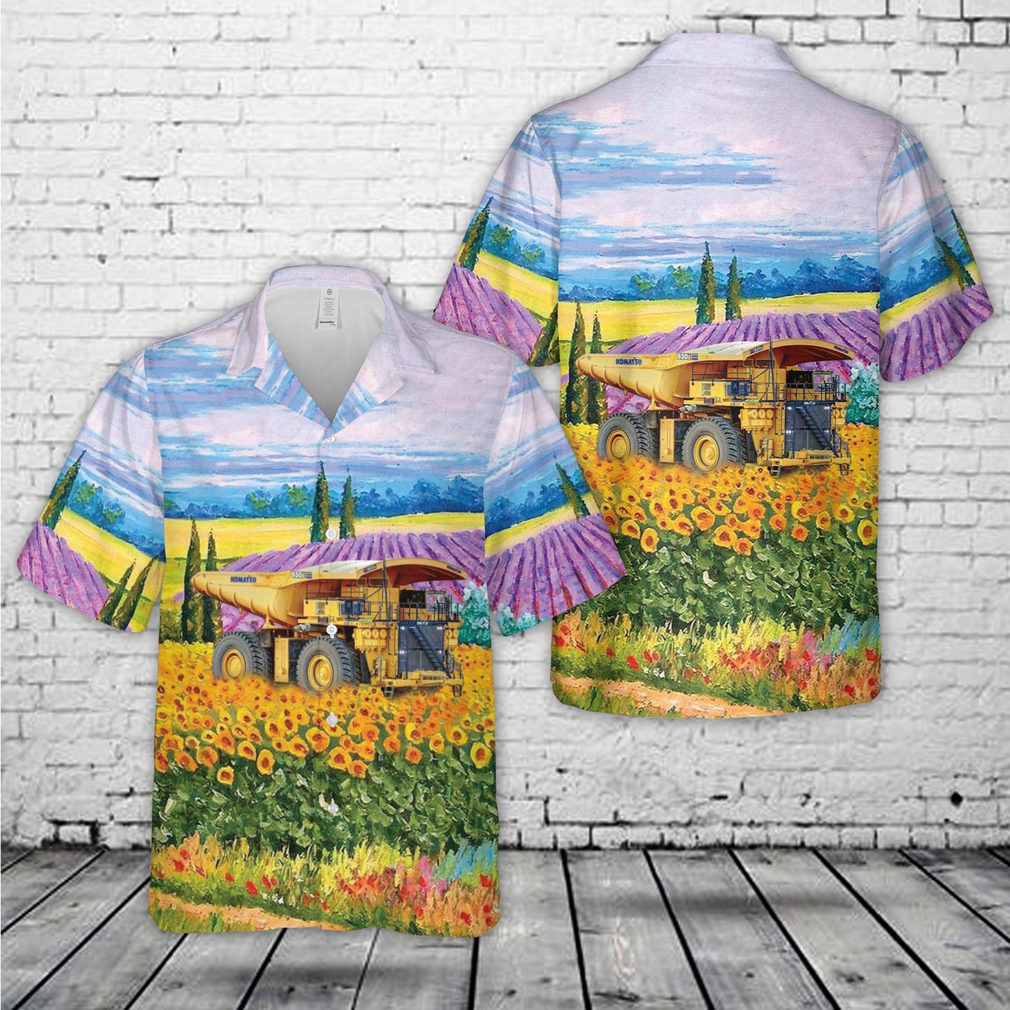 Komatsu 930 E-5 Mining Dump Truck Hawaiian Shirt