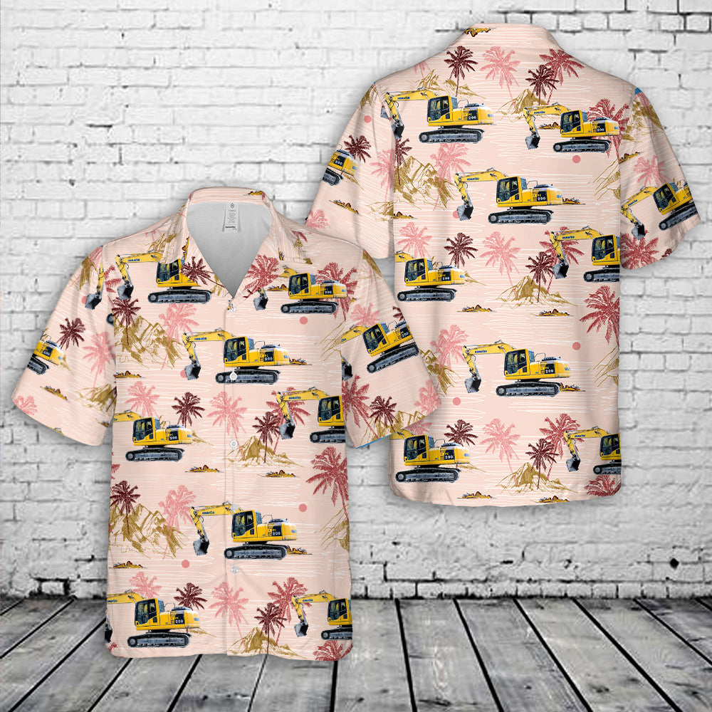 Komatsu PC200-8 Hydraulic Excavator Hawaiian Shirt
