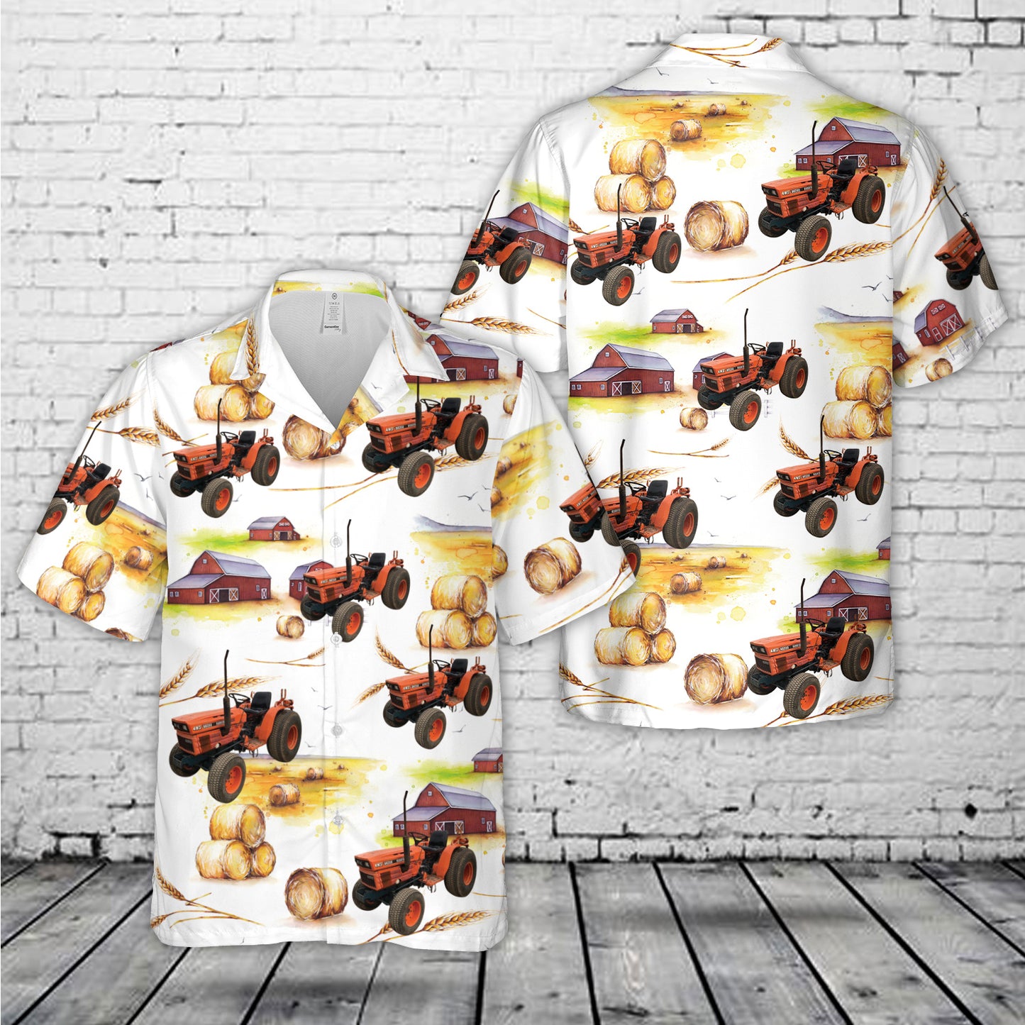 Kubota B8200 4WD Compact Tractor Hawaiian Shirt