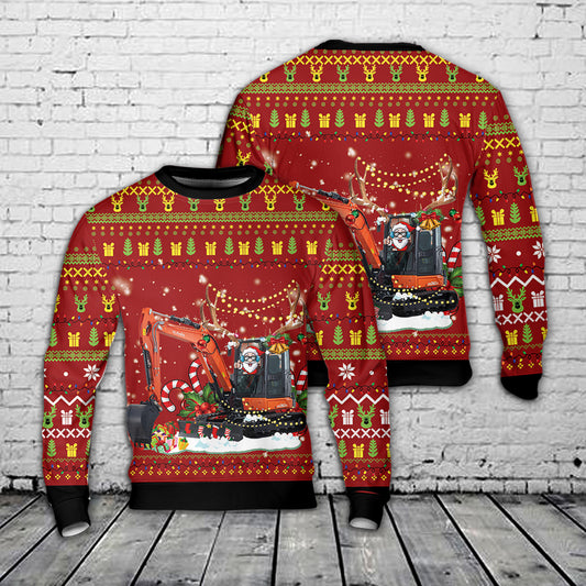 Kubota Excavator Christmas Sweater