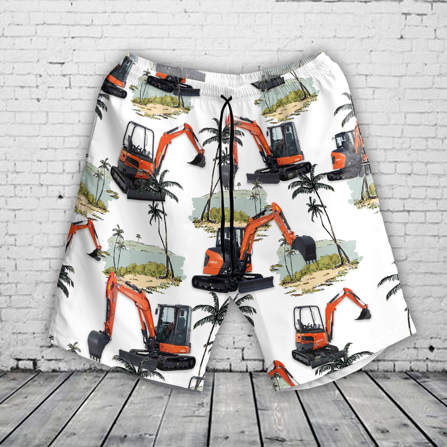 Kubota Excavator Hawaiian Shorts