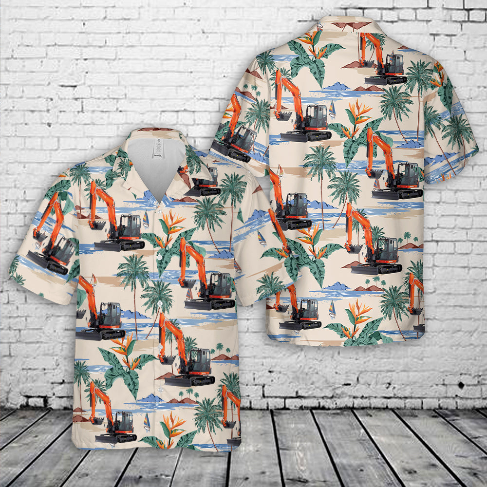 Kubota KX080-4 Excavator Hawaiian Shirt