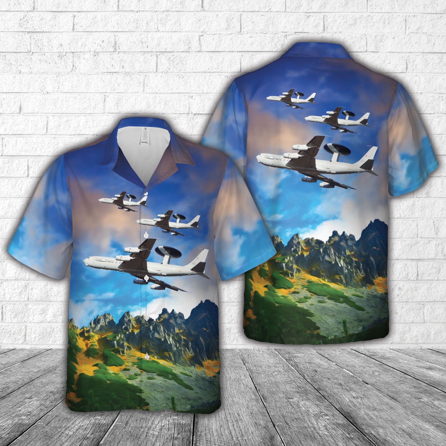 LX-N90459 - NATO Boeing E-3A Sentry AWACS Hawaiian Shirt