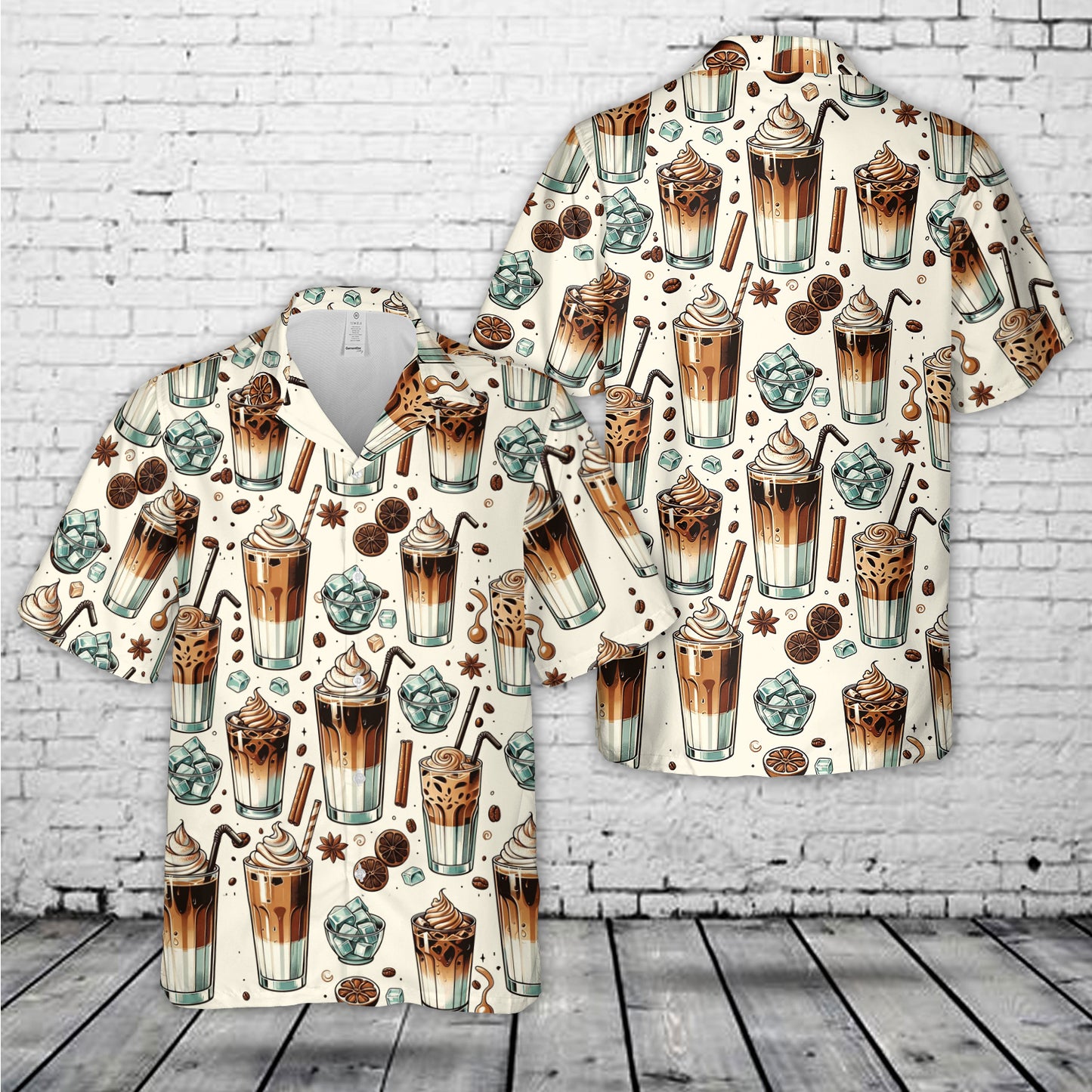 Latte Iced Coffee Hawaiian Shirt