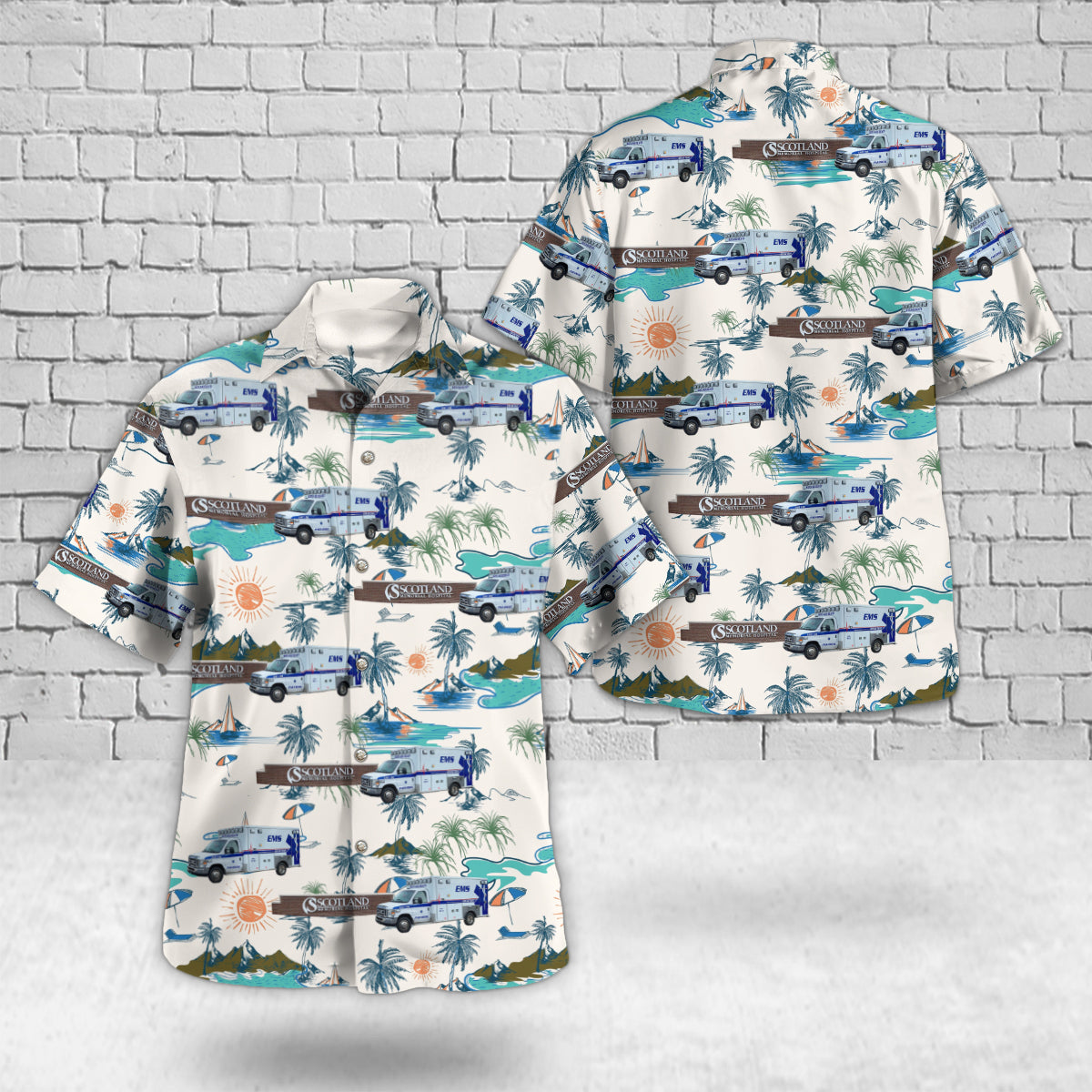 Laurinburg, North Carolina, Scotland County EMS Hawaiian Shirt