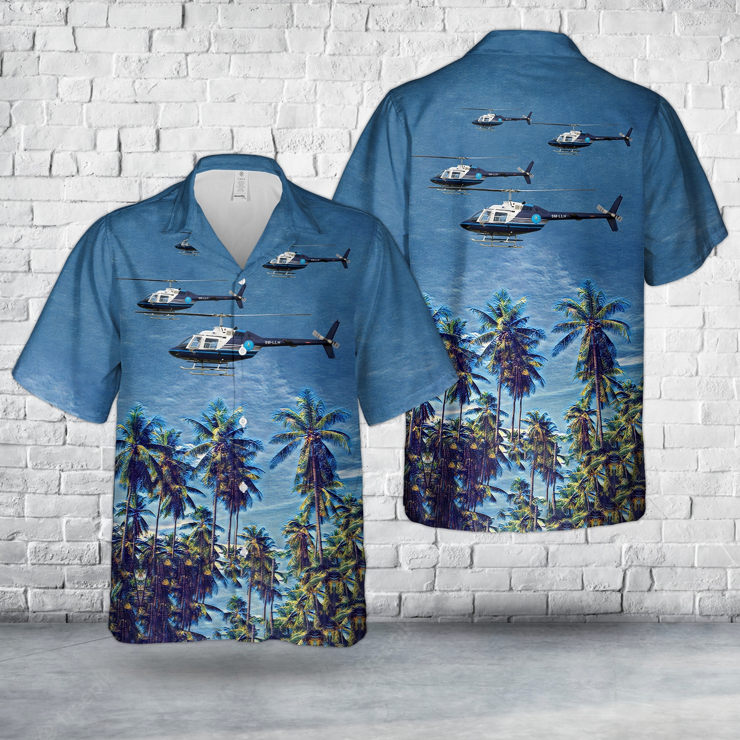 Layang-Layang Aerospace Bell 206B-3 JetRanger III Hawaiian Shirt