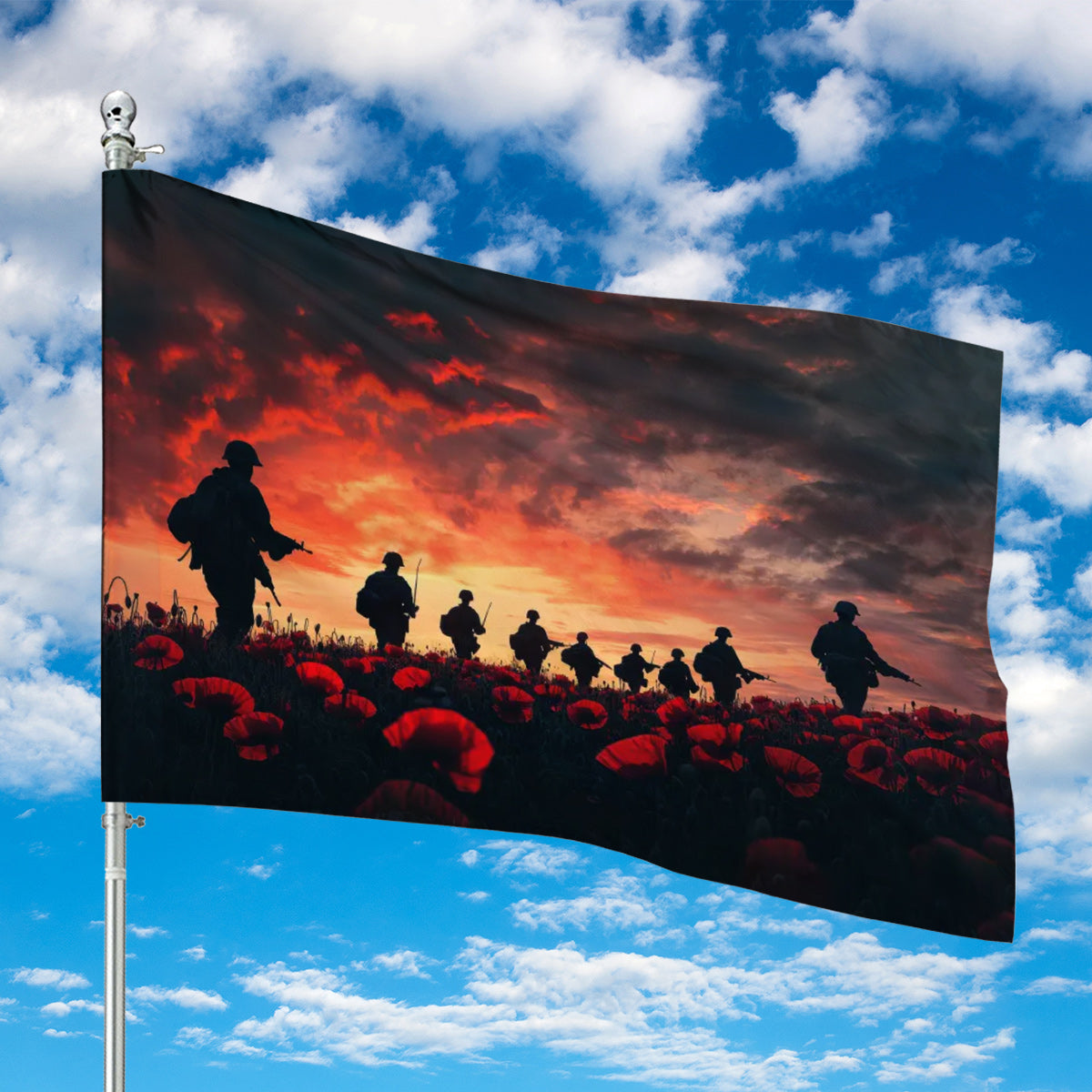 Lest Forget Anzac Day House Flag