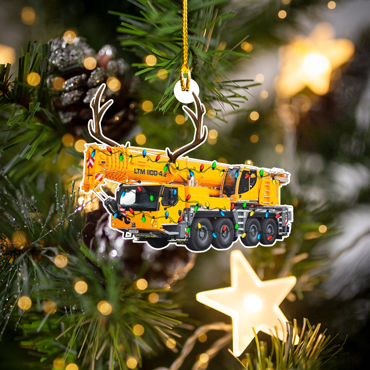 Liebherr Telescopic Mobile Cranes Crane Operator Christmas Ornament