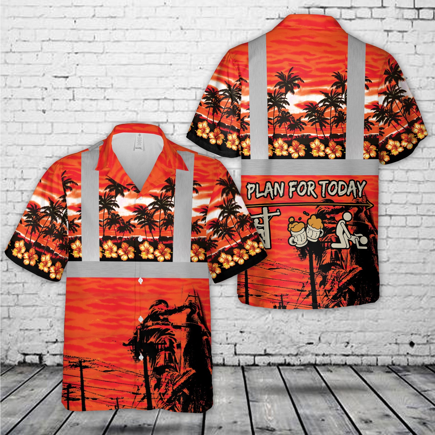 Lineman Plan For Today Hawaiian Shirt