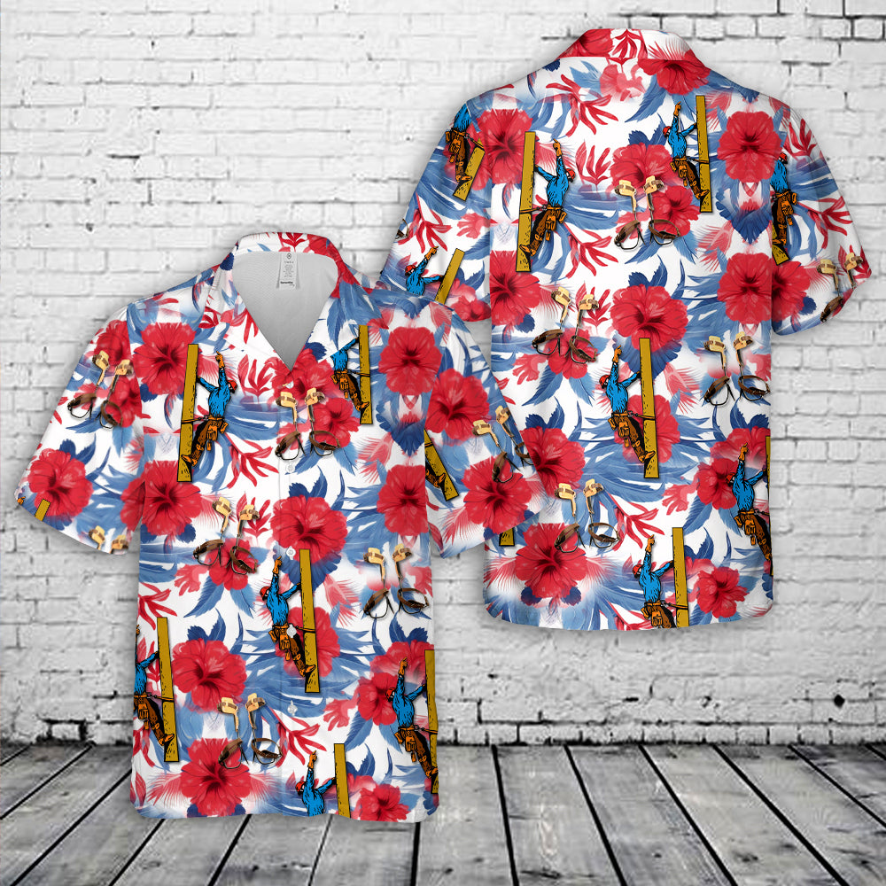 Lineman Power Poles, 4th Of July Hawaiian Shirt