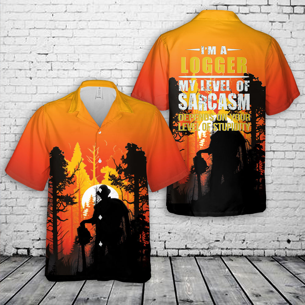 Logger Sunset Hawaiian Shirt