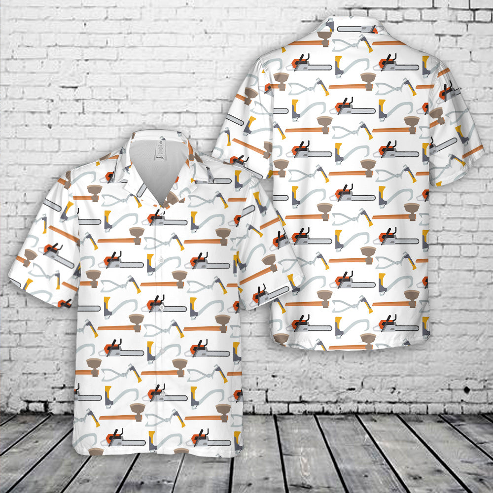 Logging Equipment Hawaiian Shirt