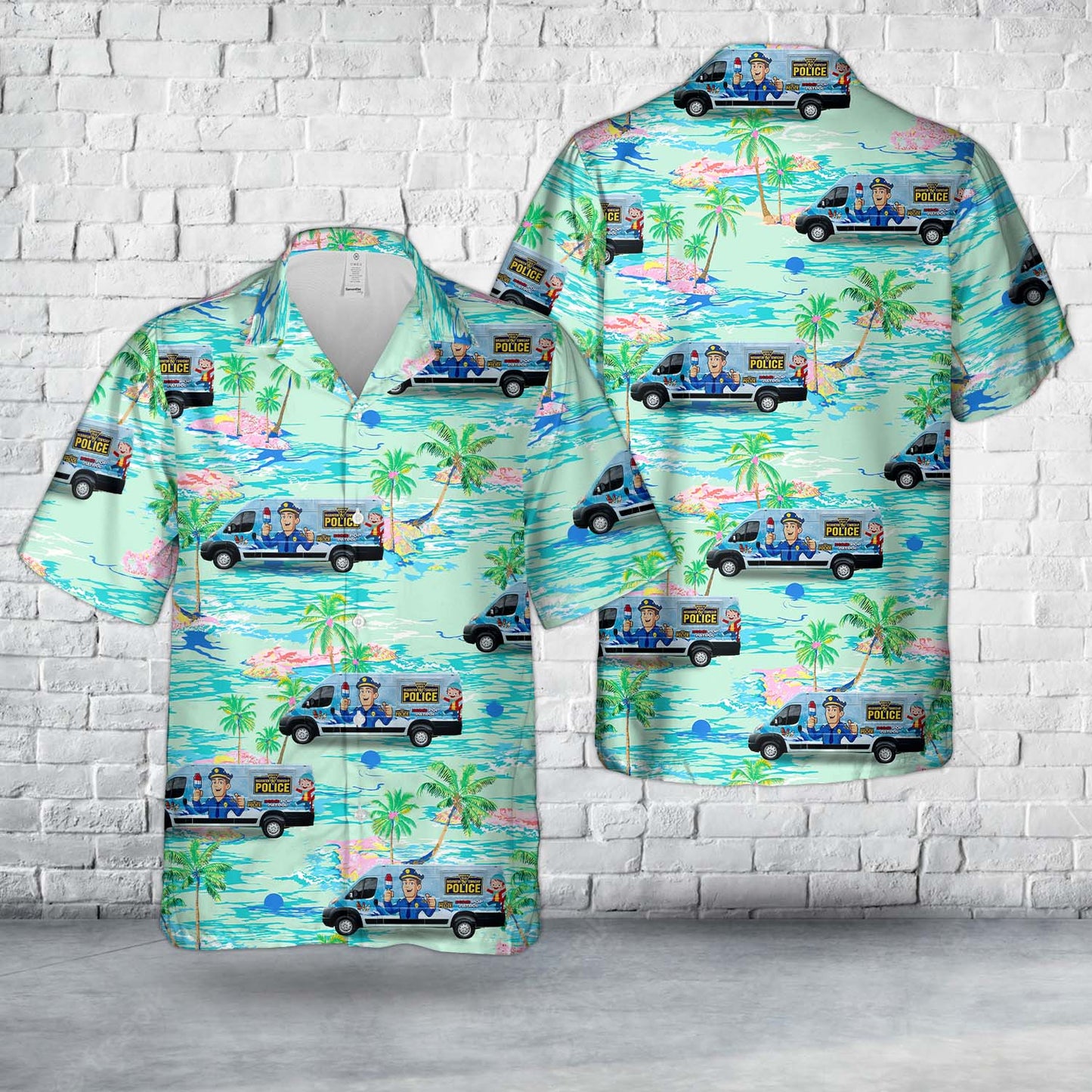 Long Valley, New Jersey, Washington Township Police Department Ice cream truck Hawaiian Shirt