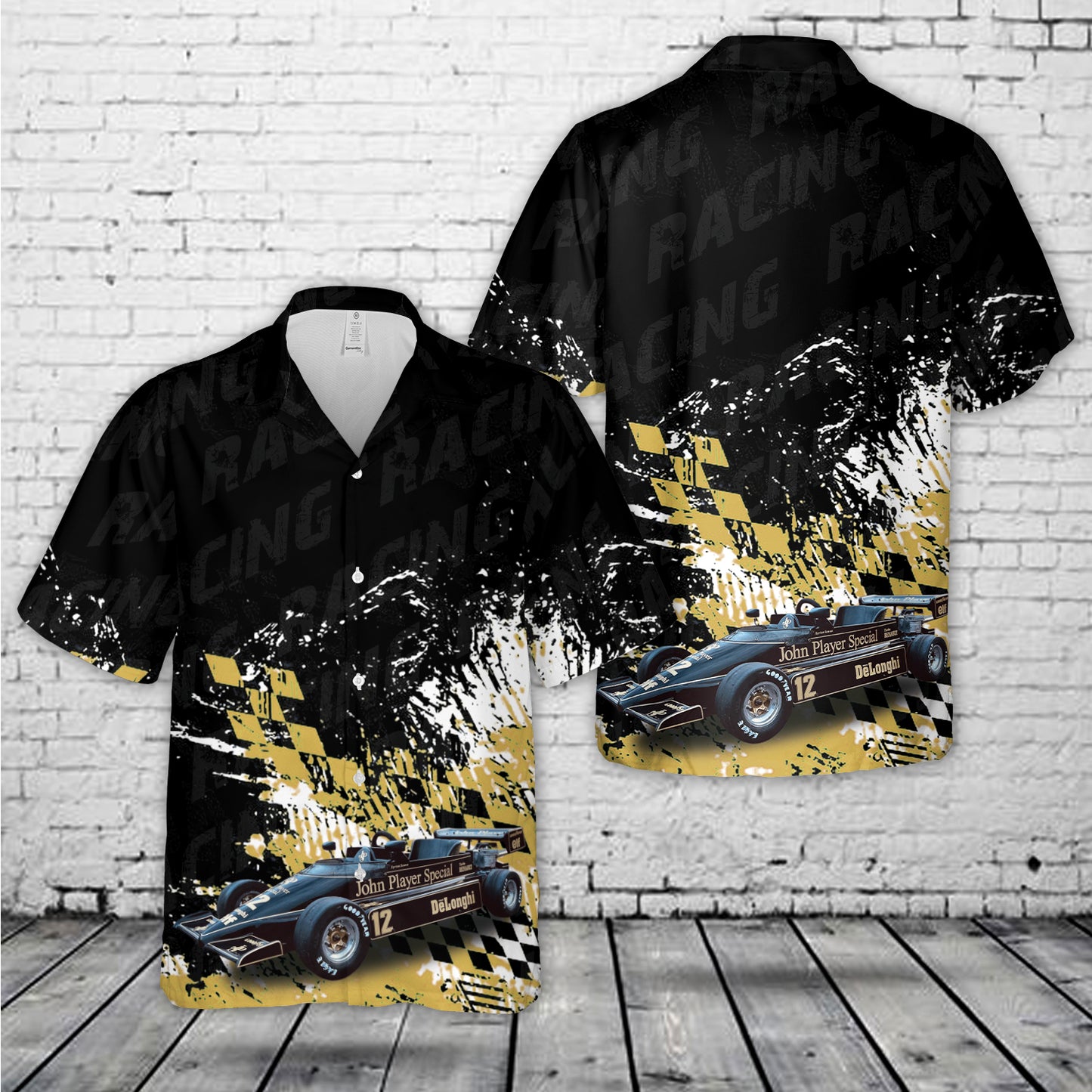 Lotus-Renault 98T-Style Go-Kart Hawaiian Shirt