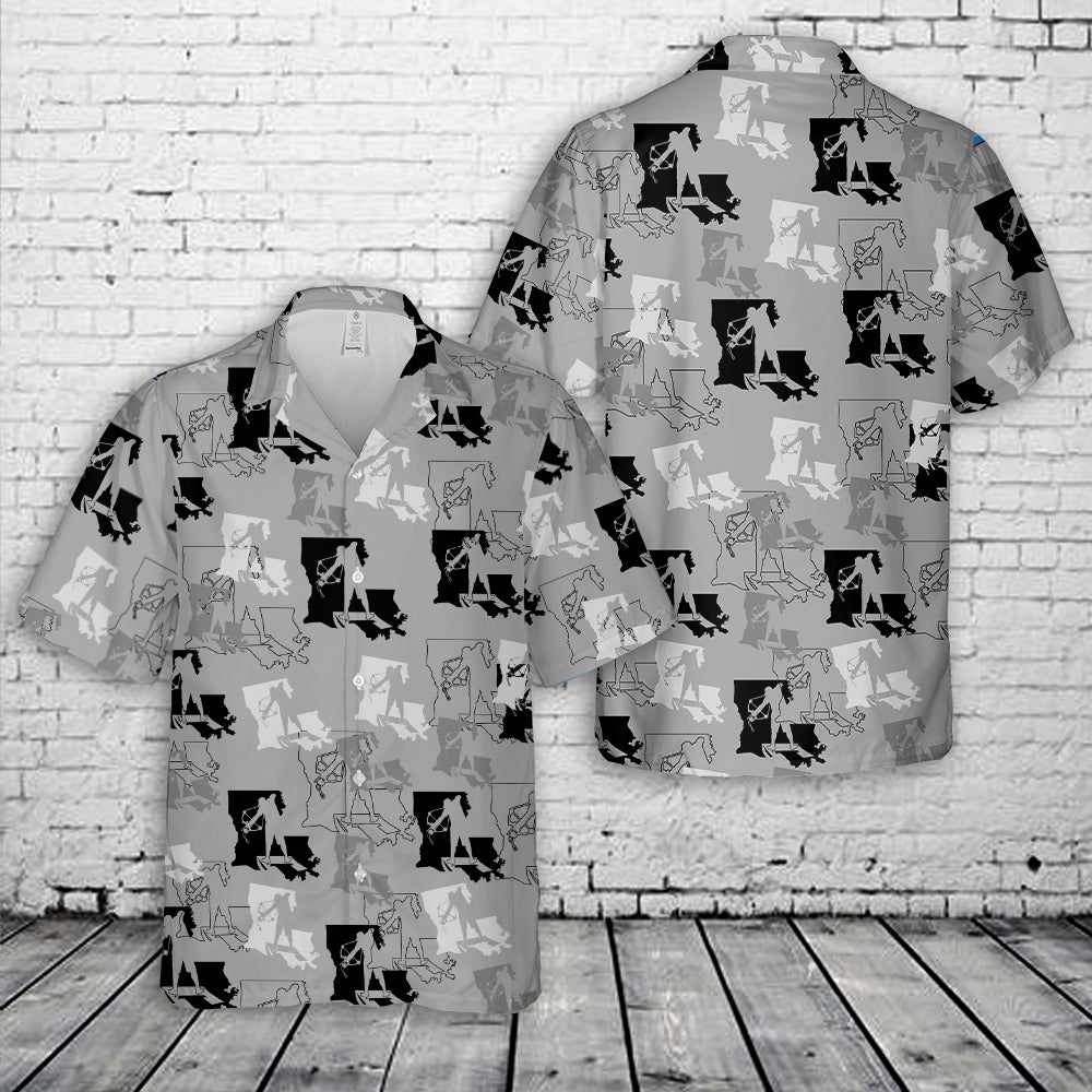 Louisiana Bowfishing Fisherman Hawaiian Shirt