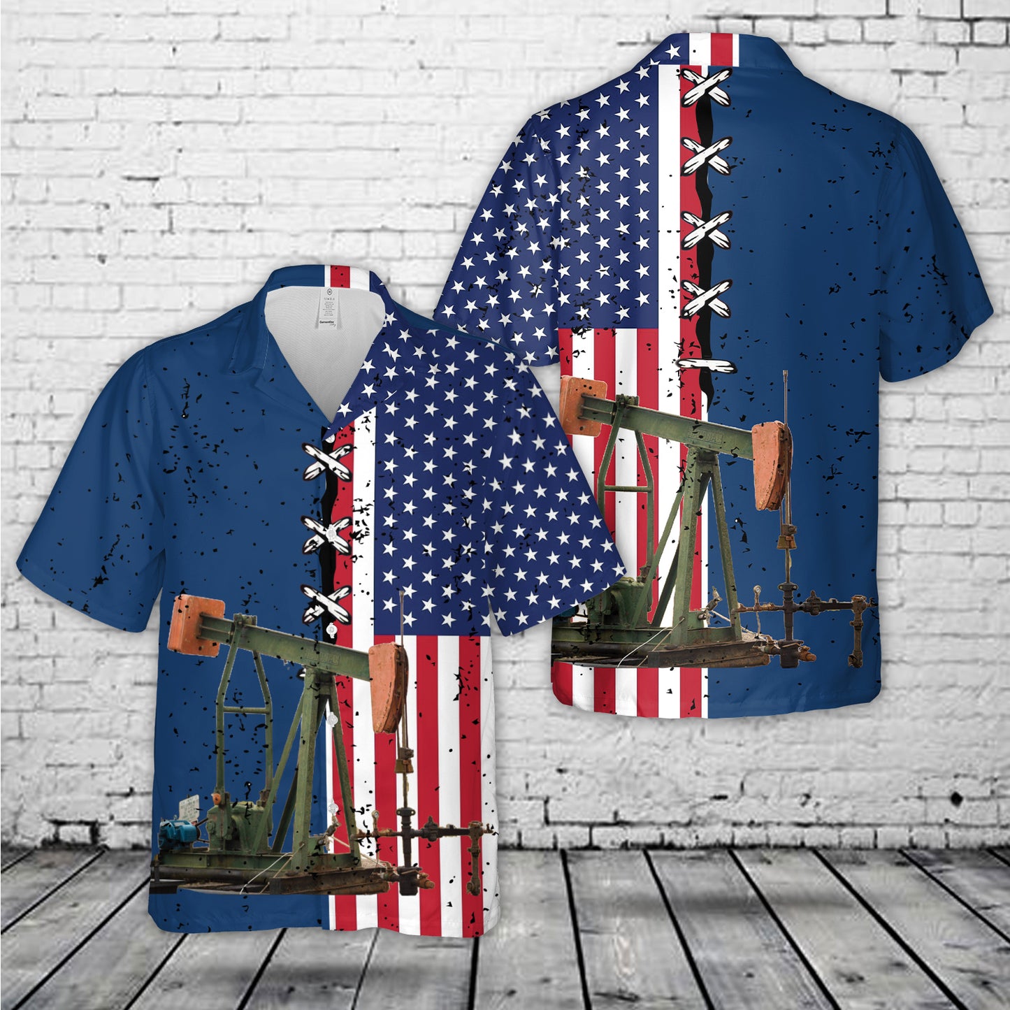 Louisiana Oil Pipeline Pumpjack Hawaiian Shirt