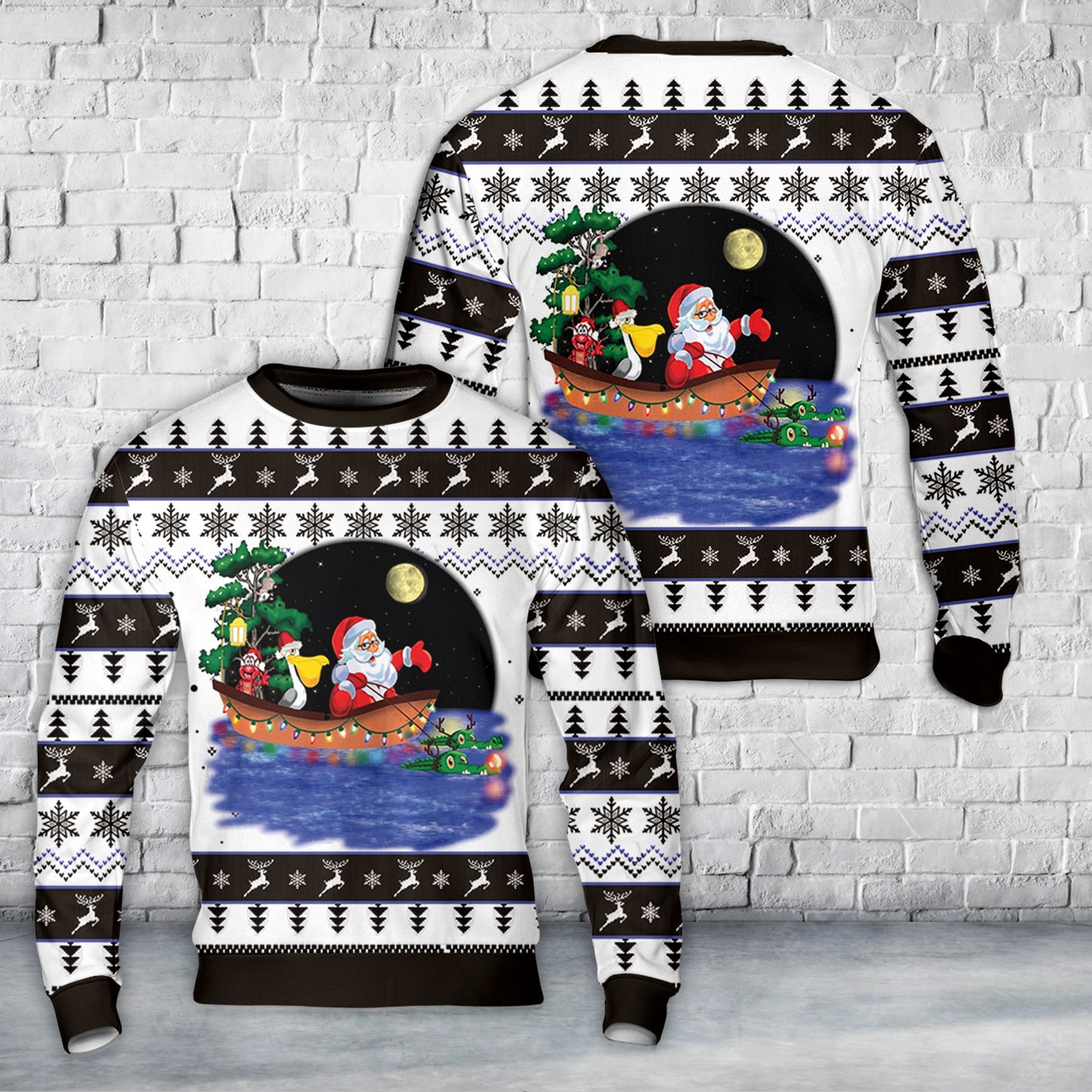 Louisiana Swamp Christmas Heaux Heaux Heaux Christmas AOP Sweater