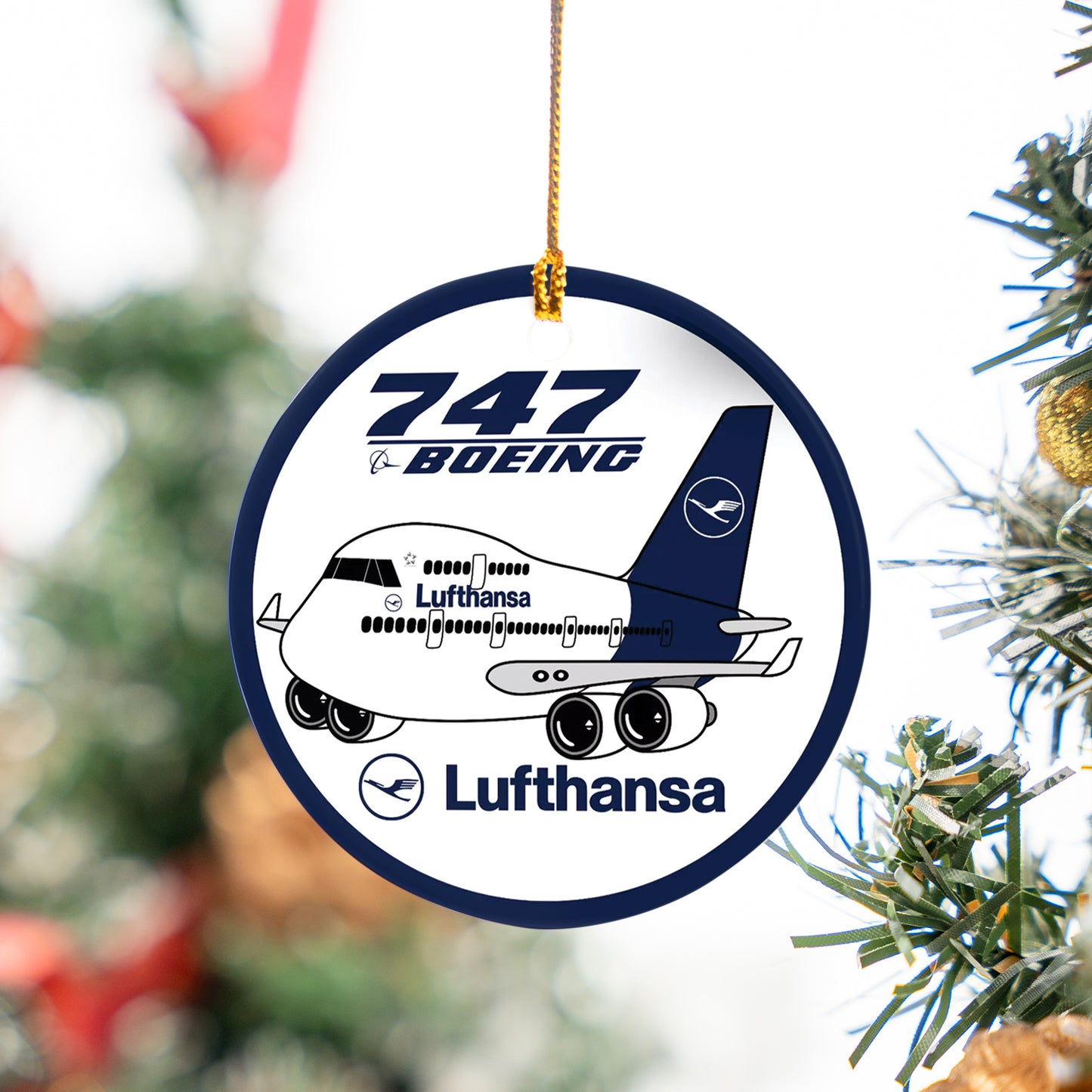 Lufhansa BOEING B747 Ceramic Ornament
