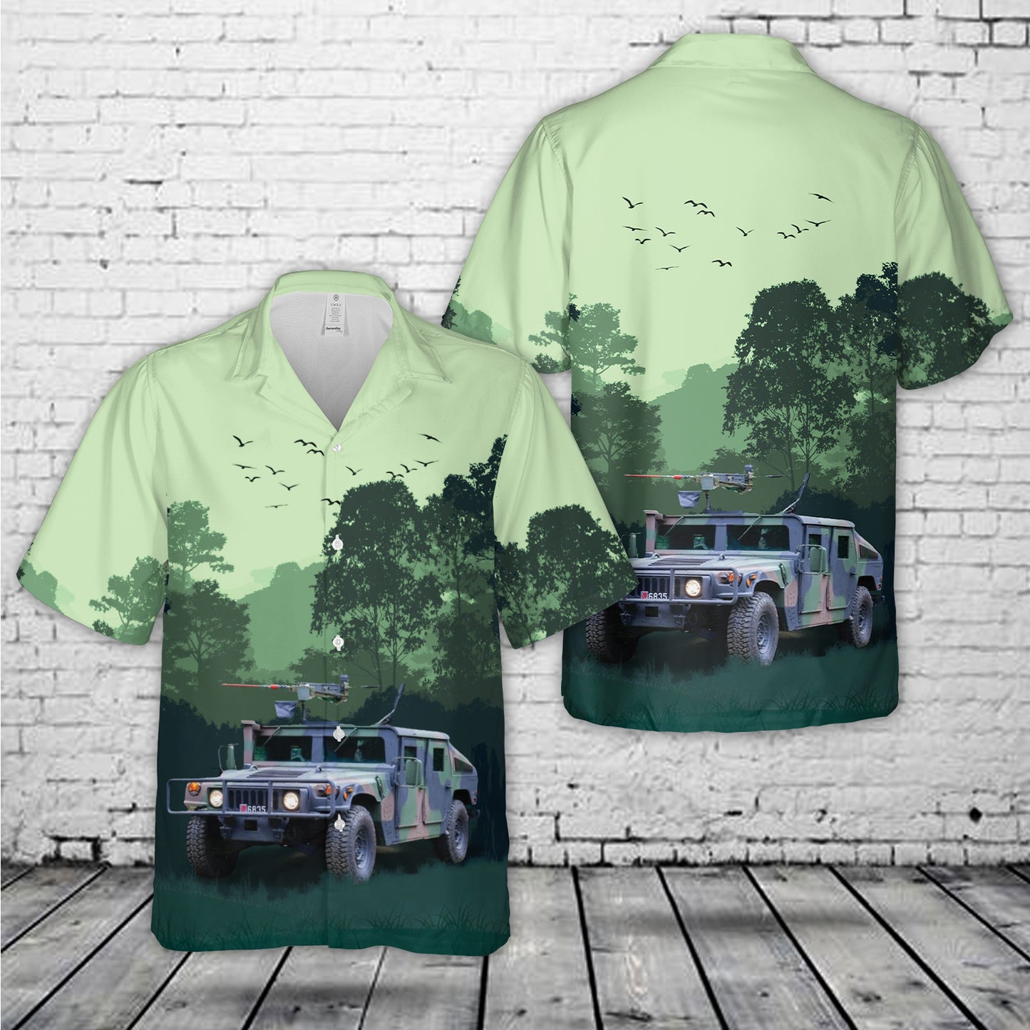 Luxembourg Army Humvee Hawaiian Shirt