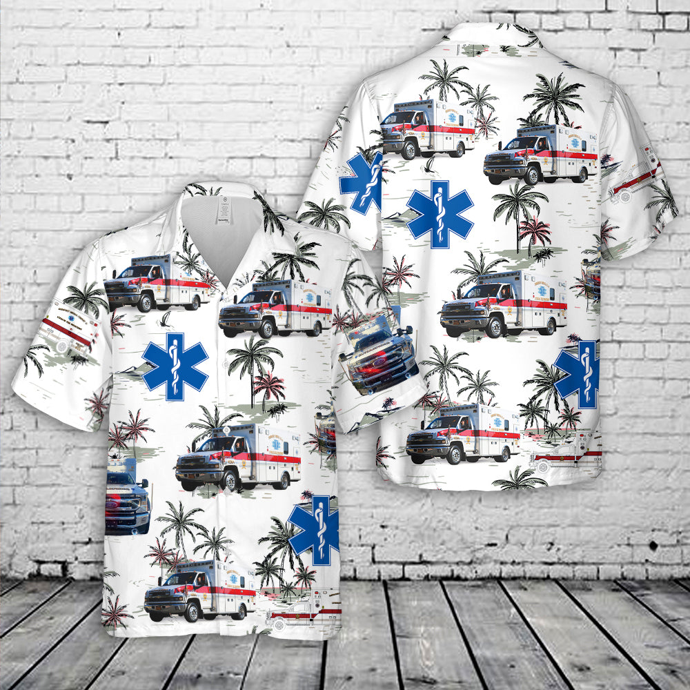 Lynbrook, NY, Lynbrook Fire Department 425A ambulance Hawaiian Shirt
