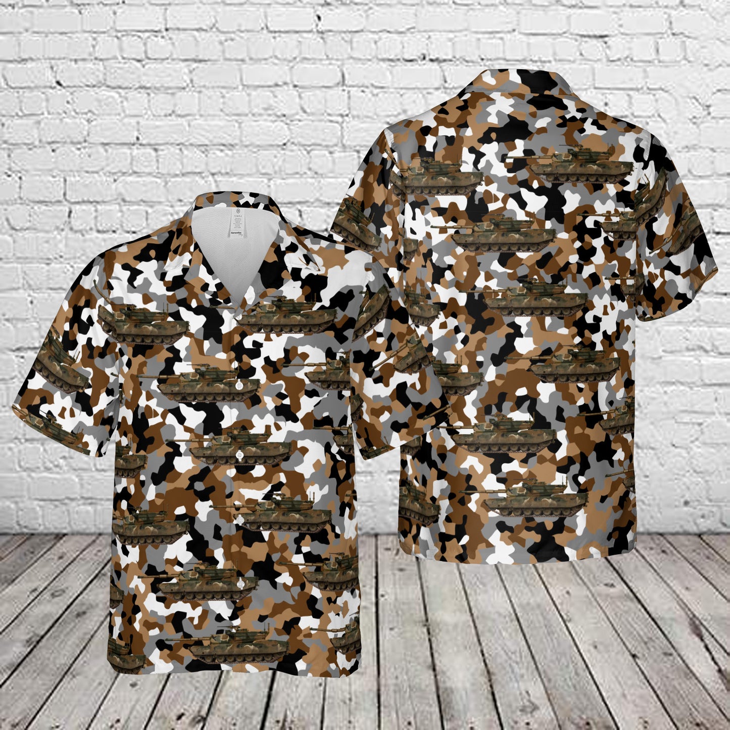 M1 Abrams MERDC “Winter, US & Europe, verdant” pattern Winter Camo Christmas Hawaiian Shirt