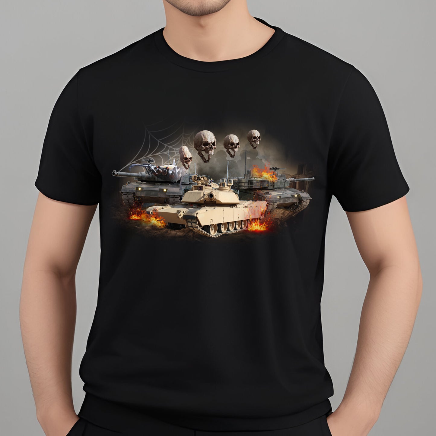 M1 Abrams Tank Halloween Classic Unisex T-Shirt Gildan 5000 (Made In US)