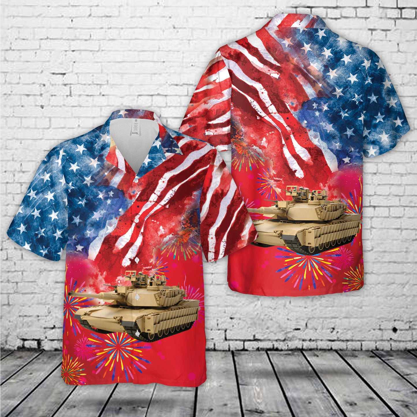 M1 Abrams Tank, 4th Of July Hawaiian Shirt