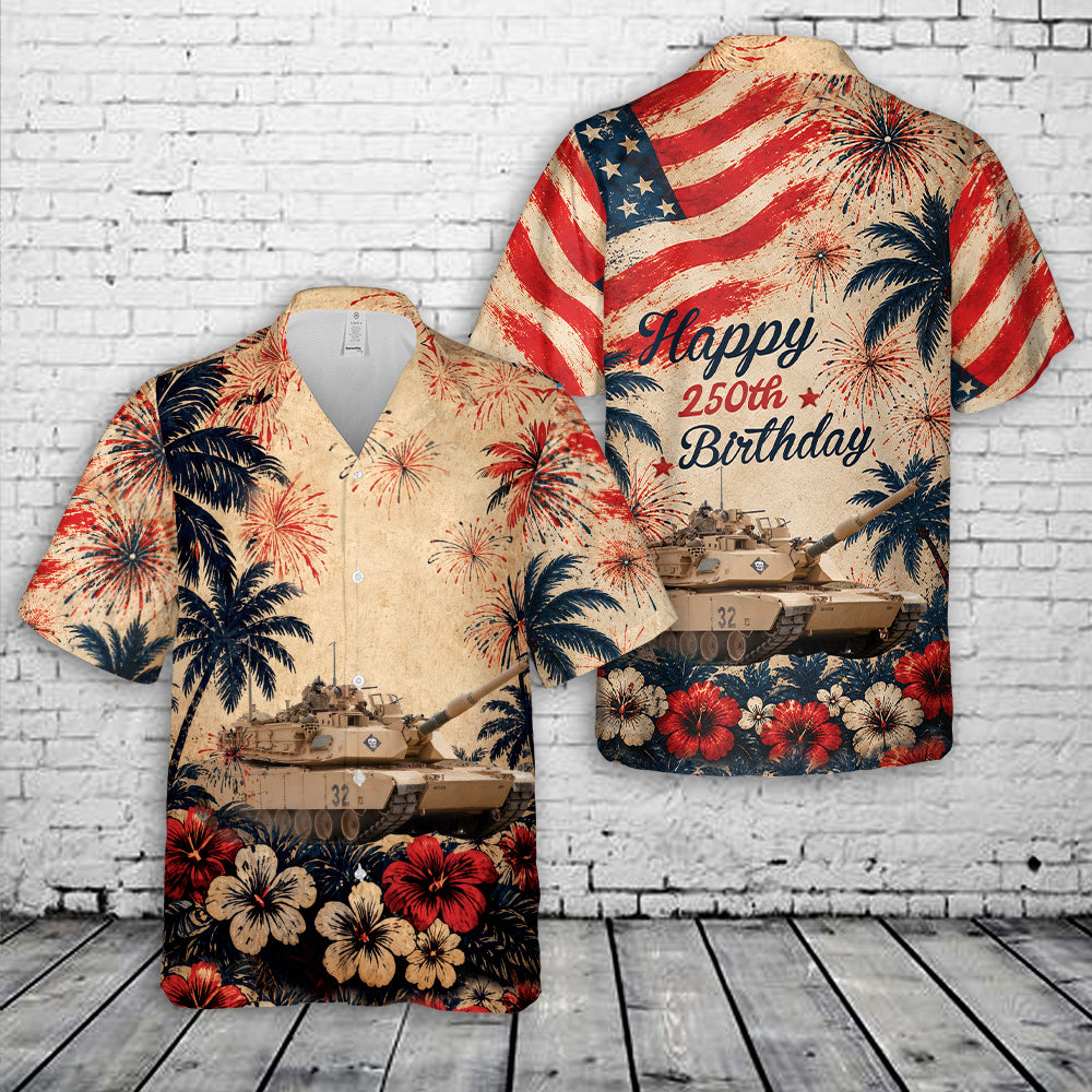 M1 Abrams Tank, 4th Of July Hawaiian Shirt