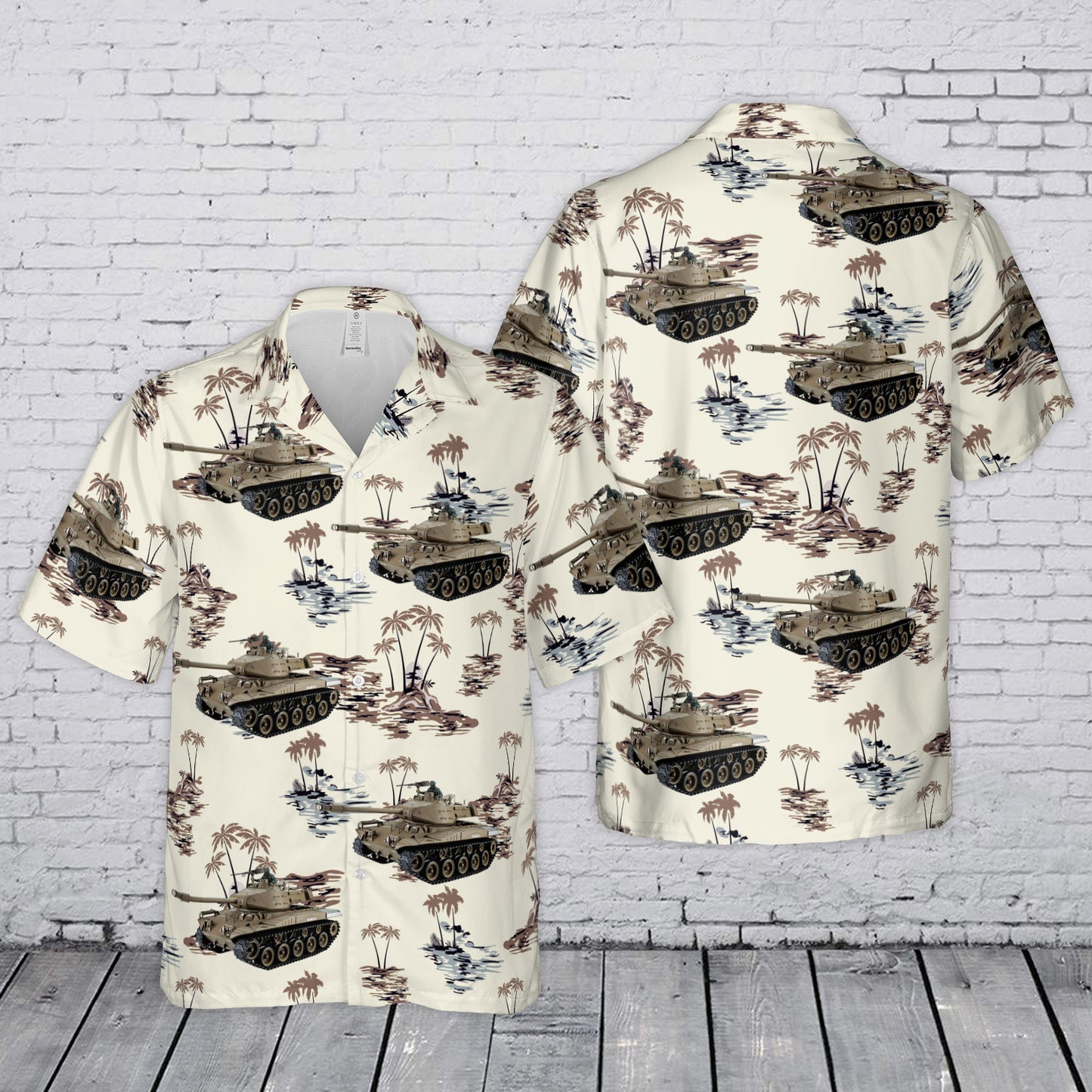 M41 Walker Bulldog Cold War & Vietnam Era Tanks Hawaiian Shirt