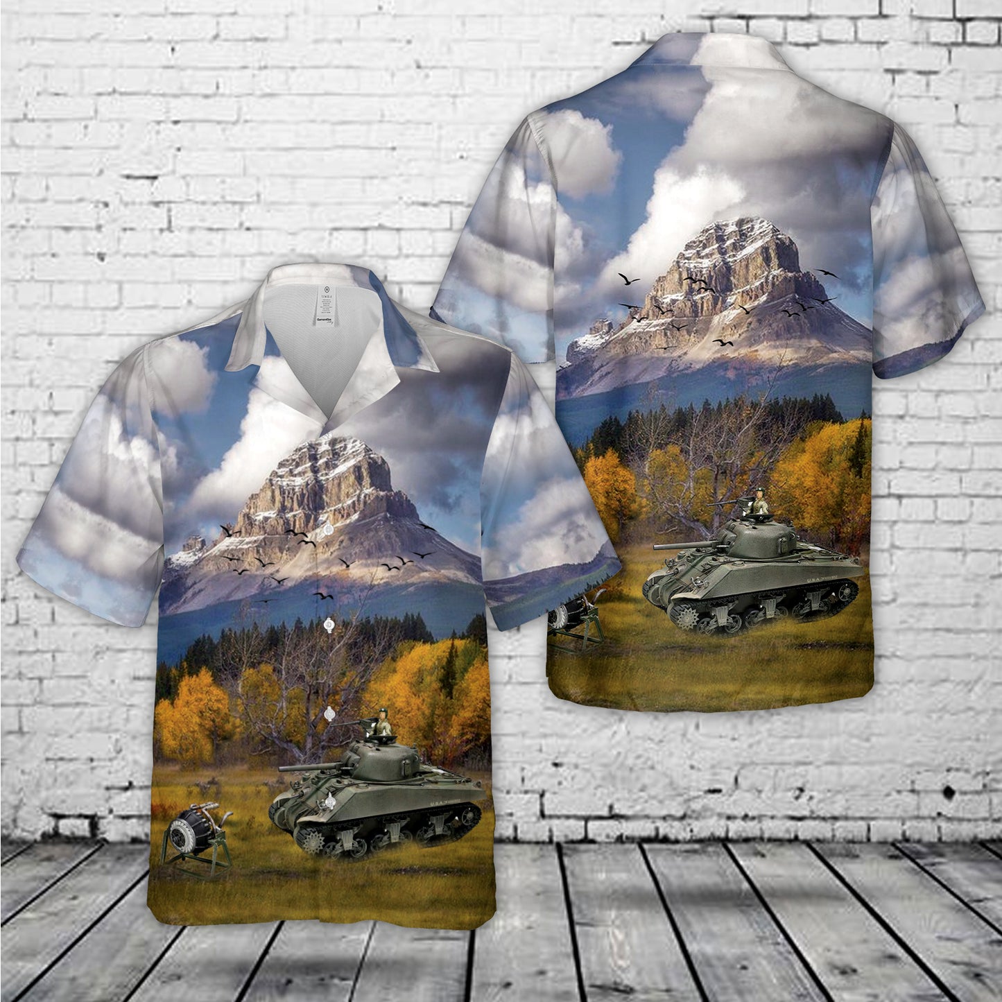 M4A1 Sherman 753rd Tank Battalion U.S. Army Battle of Monte Cassino Gustav Line 1943 Hawaiian Shirt