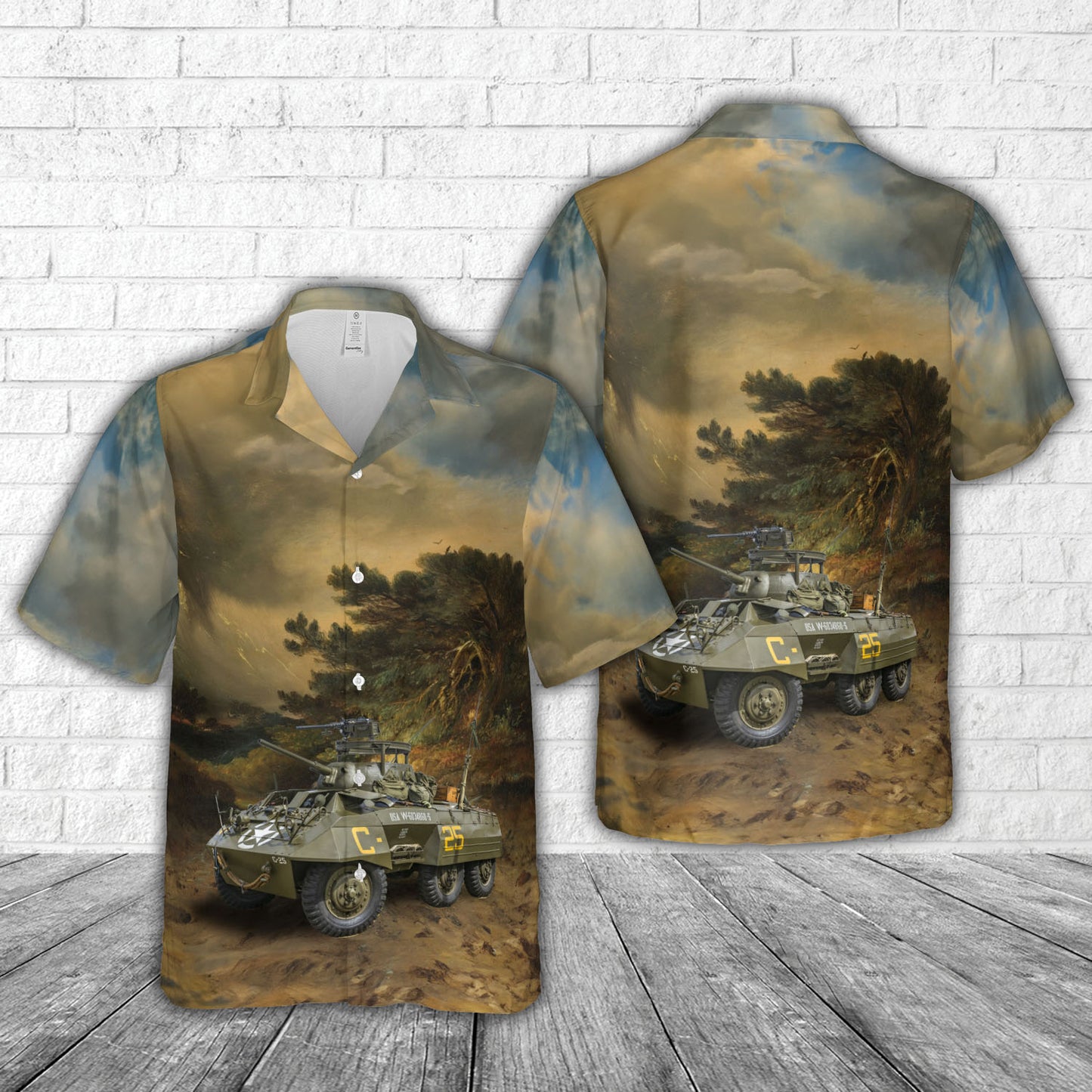 M8 Greyhound (Light Armored Car) Hawaiian Shirt