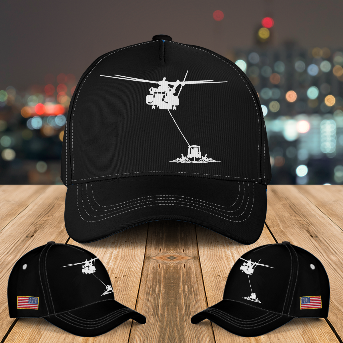 MH-53E Sea Dragon Towing MK-105 Baseball Cap