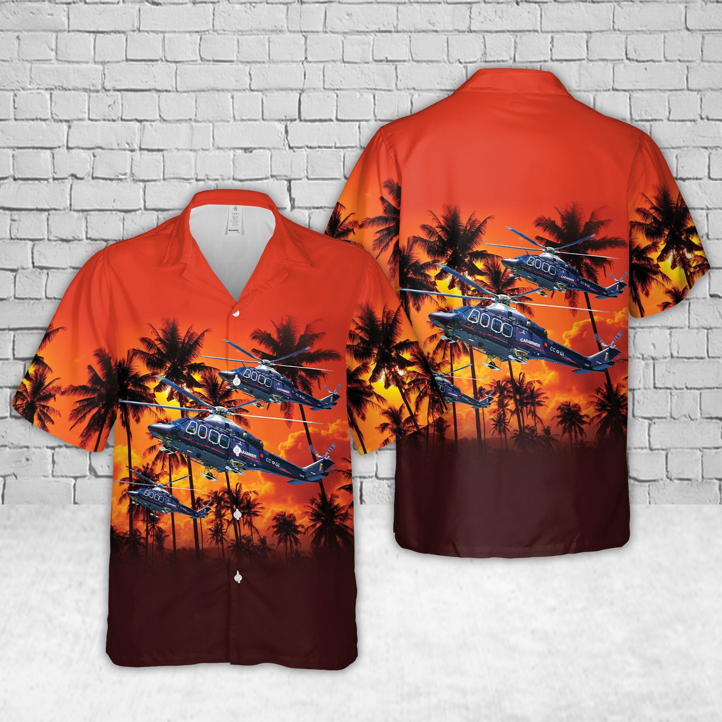 MM81968 Carabinieri (Italian Police) AgustaWestland AW139 Hawaiian Shirt