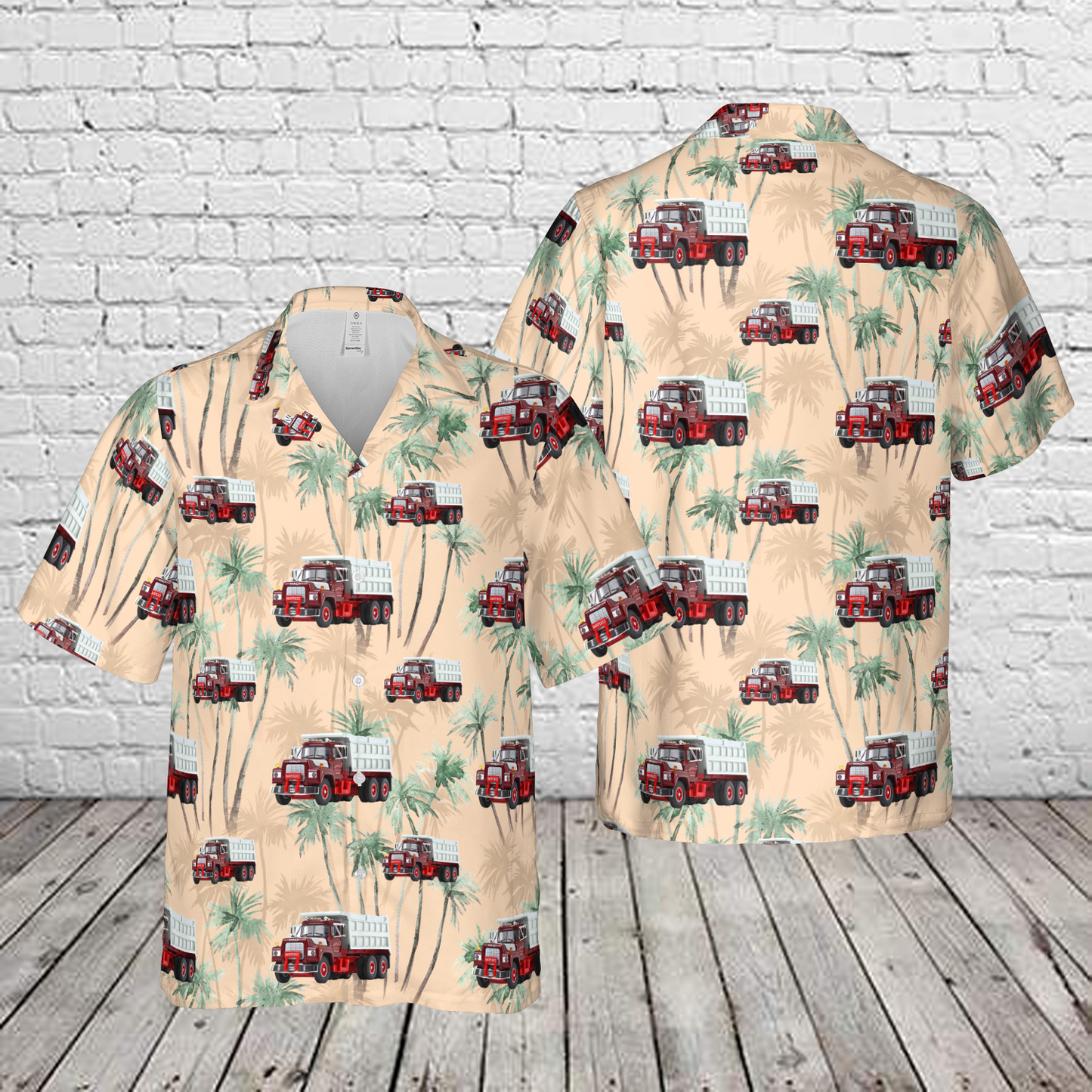 Mack R Model Dump Truck Hawaiian Shirt