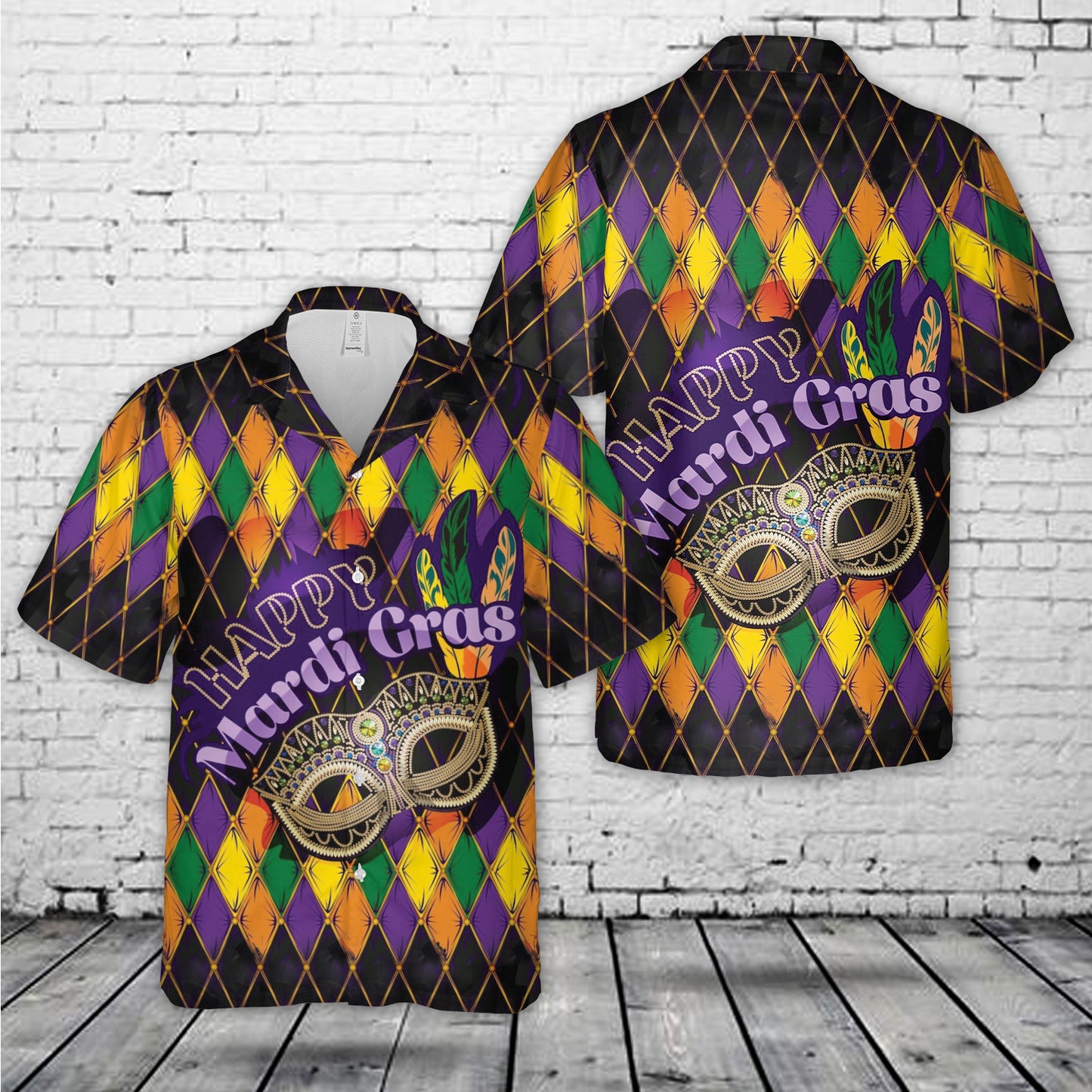 Mardi Gras Mask 3 Hawaiian Shirt